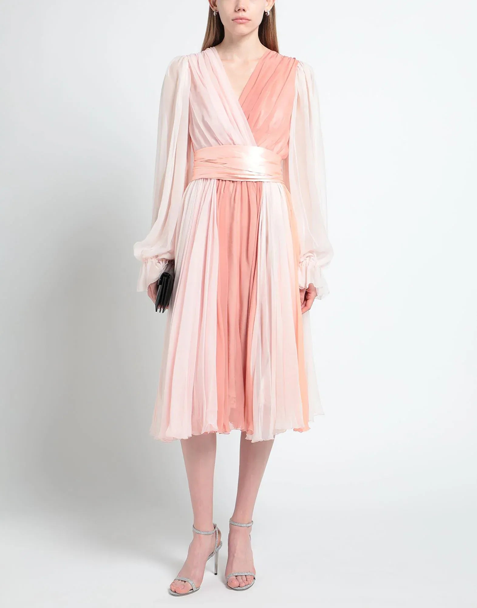 Dolce
Gabbana Pleated Silk Midi Dress