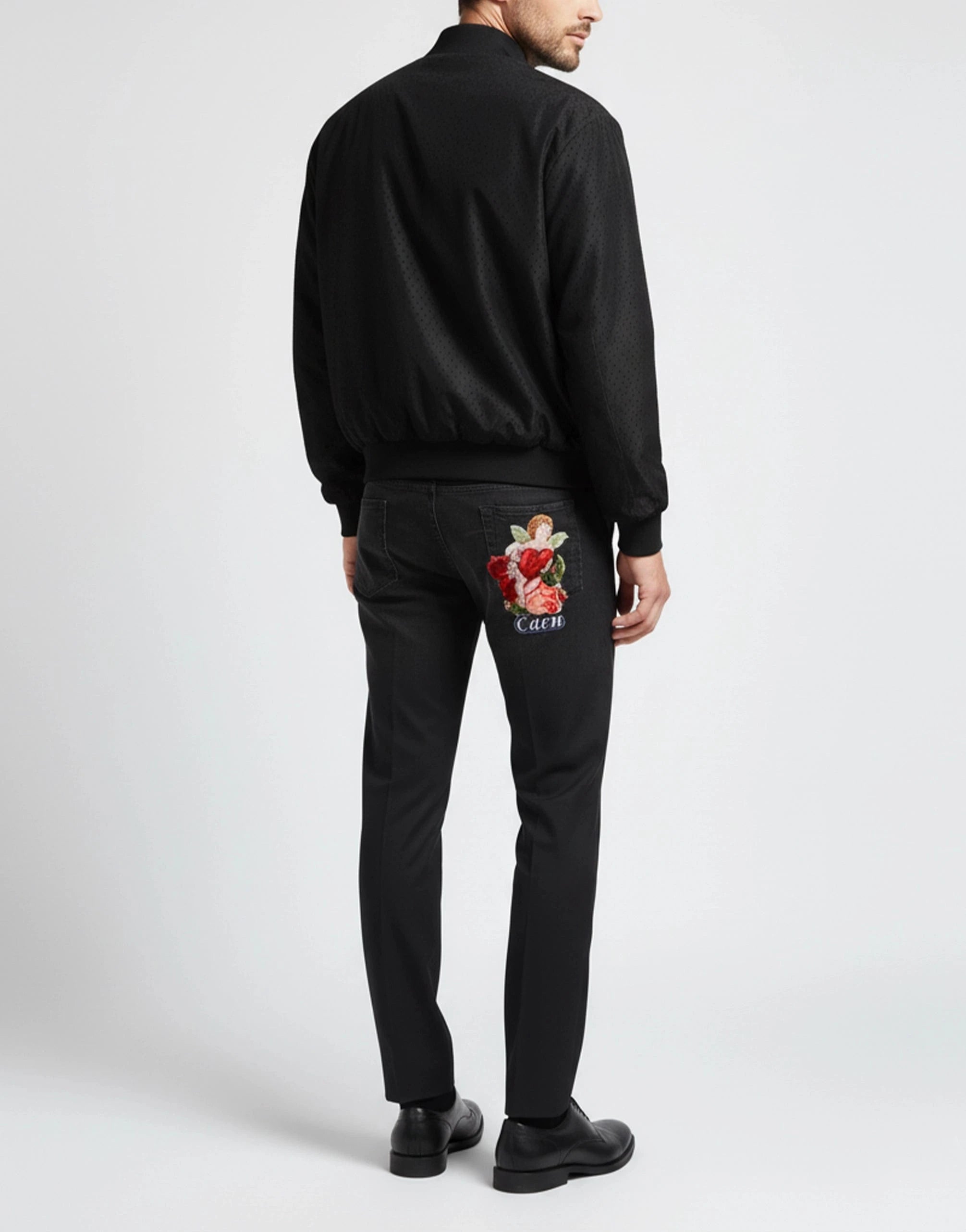 Dolce
Gabbana Polka-Dot Print Bomber Jacket