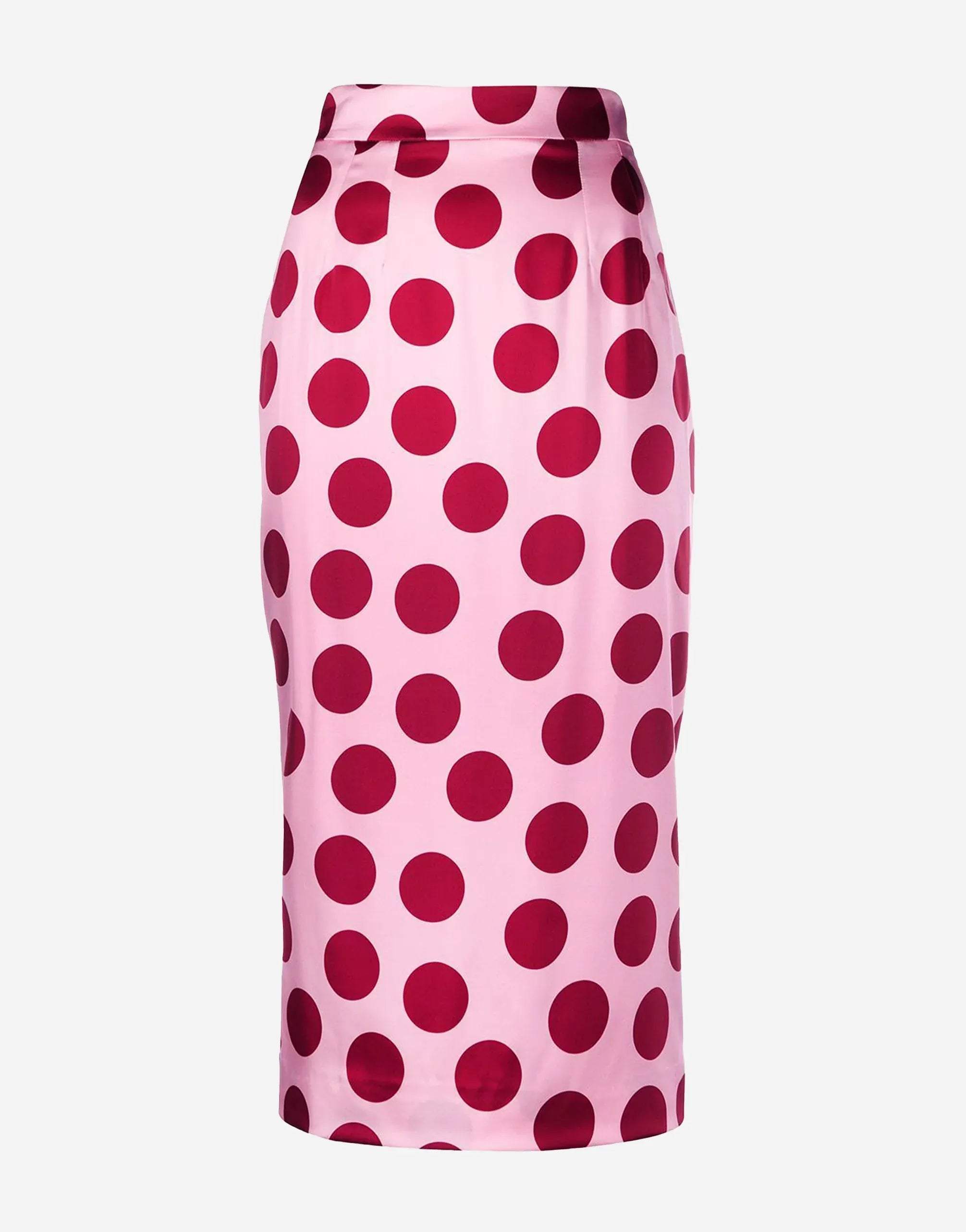 Dolce
Gabbana Polka-Dot Silk Pencil Skirt