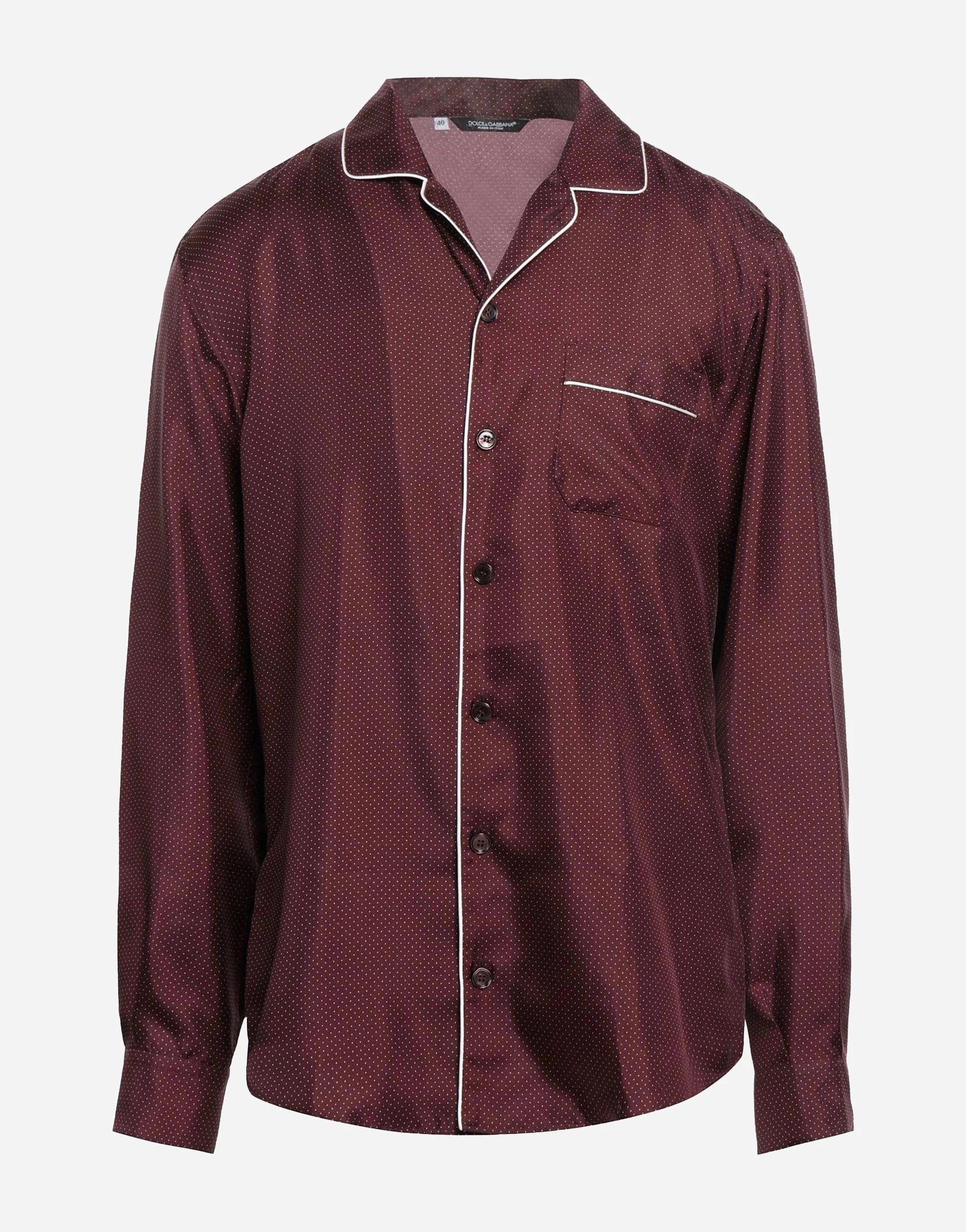 Dolce
Gabbana Polka-Dot Silk Shirt