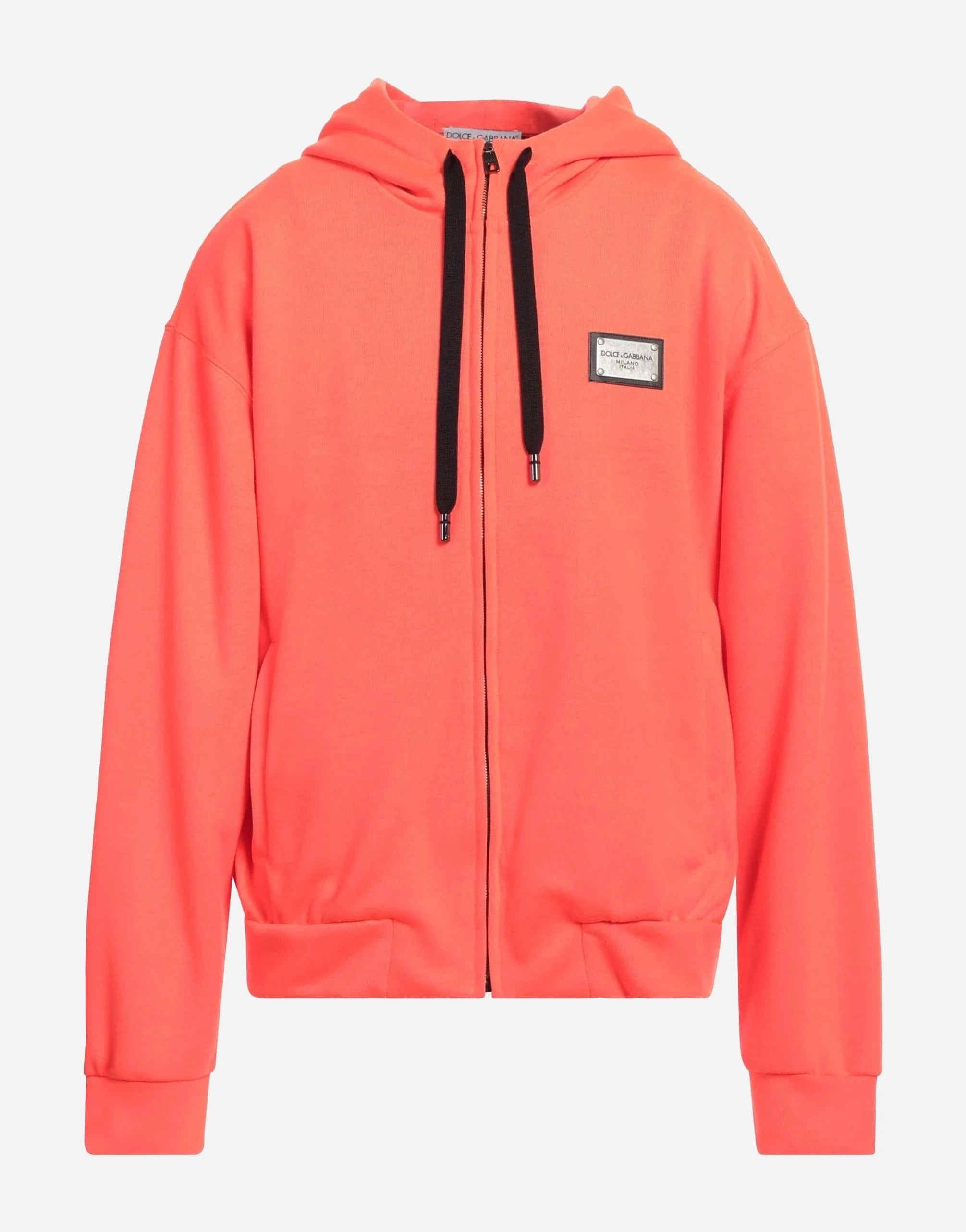 Dolce
Gabbana Red Logo-Plaque Hoodie