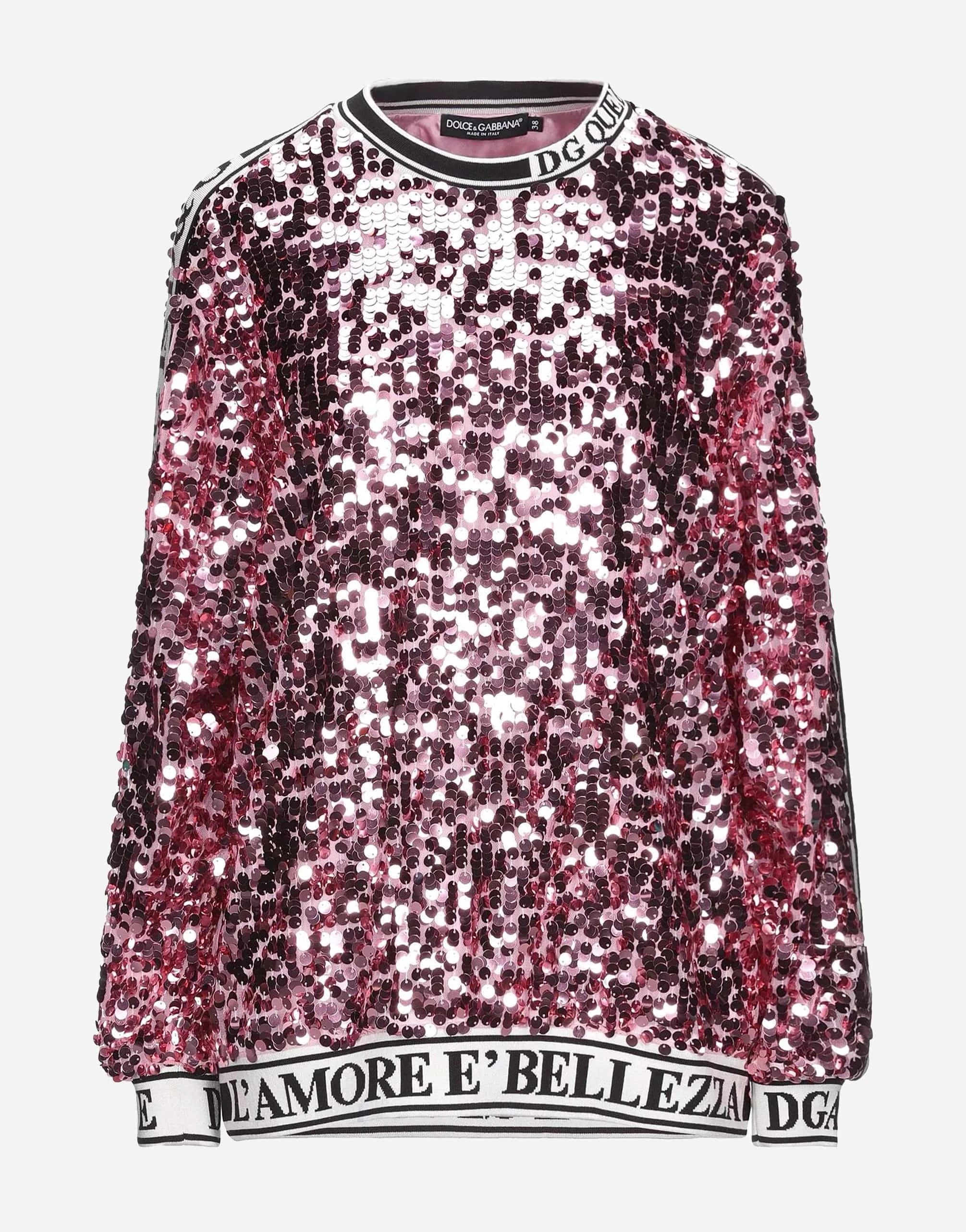 Dolce
Gabbana Sequinned Jacquard Logo Sweatshirt