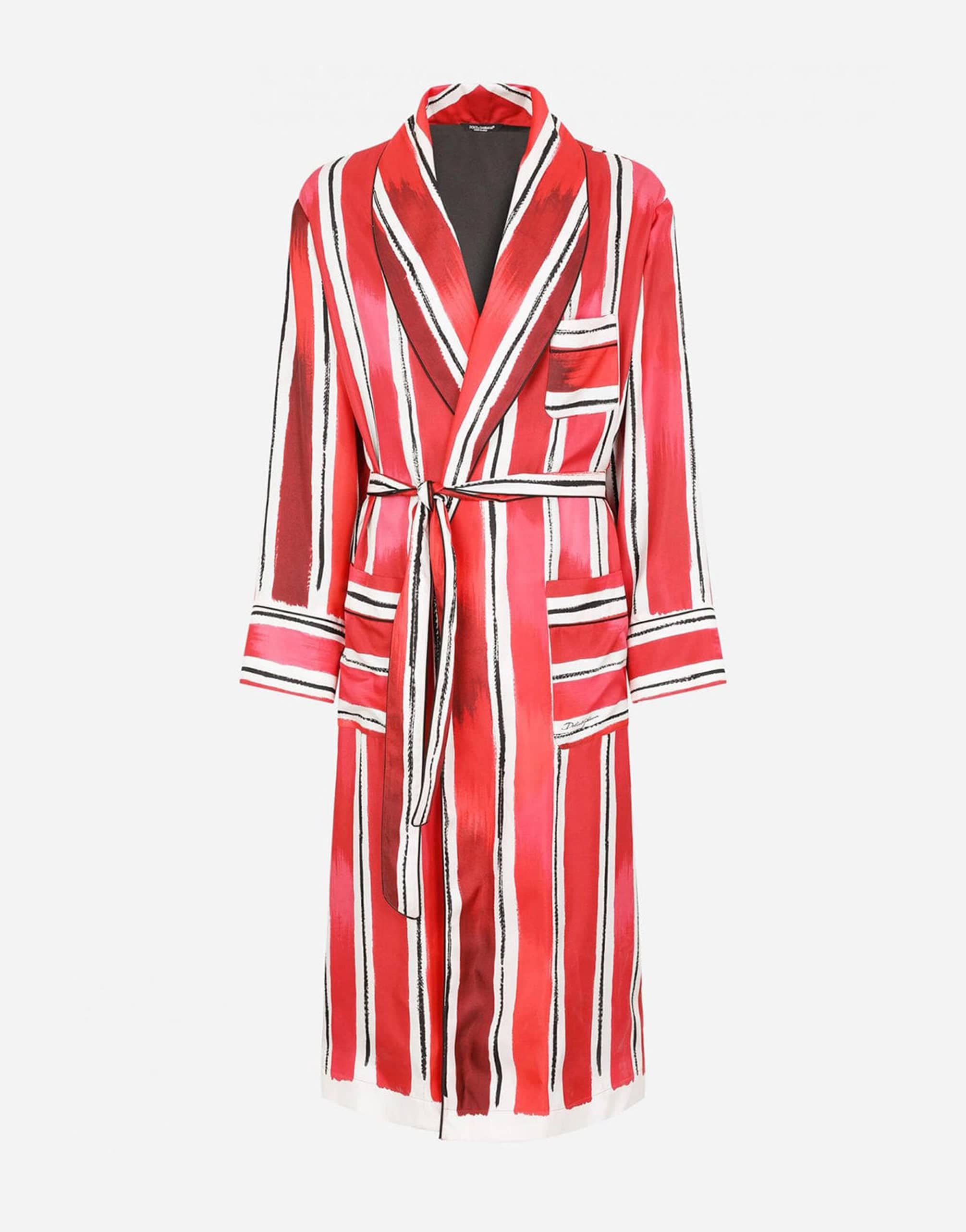 Dolce
Gabbana Silk Brushstroke-Print Robe
