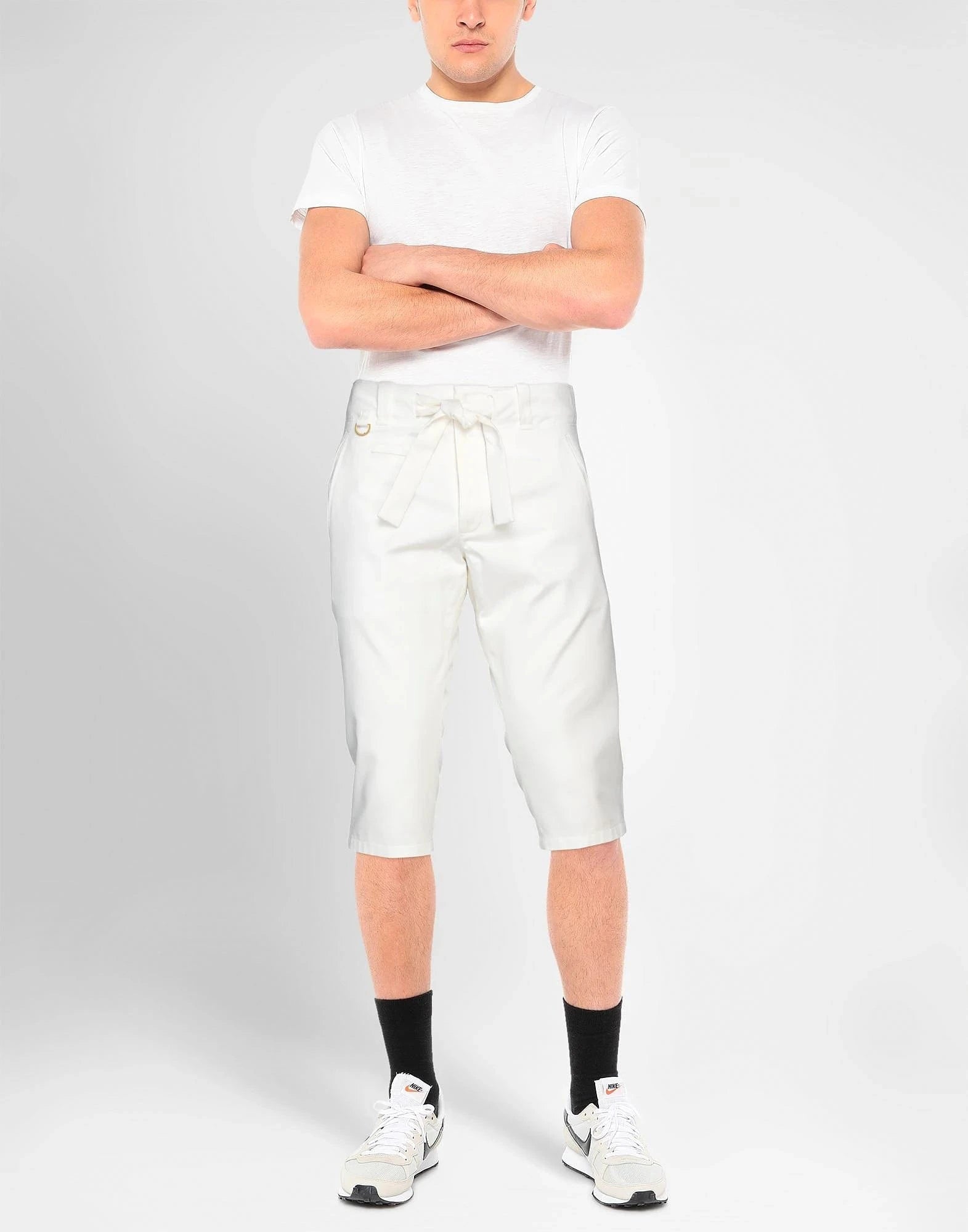 Dolce 
Gabbana White Cotton Cropped Trousers