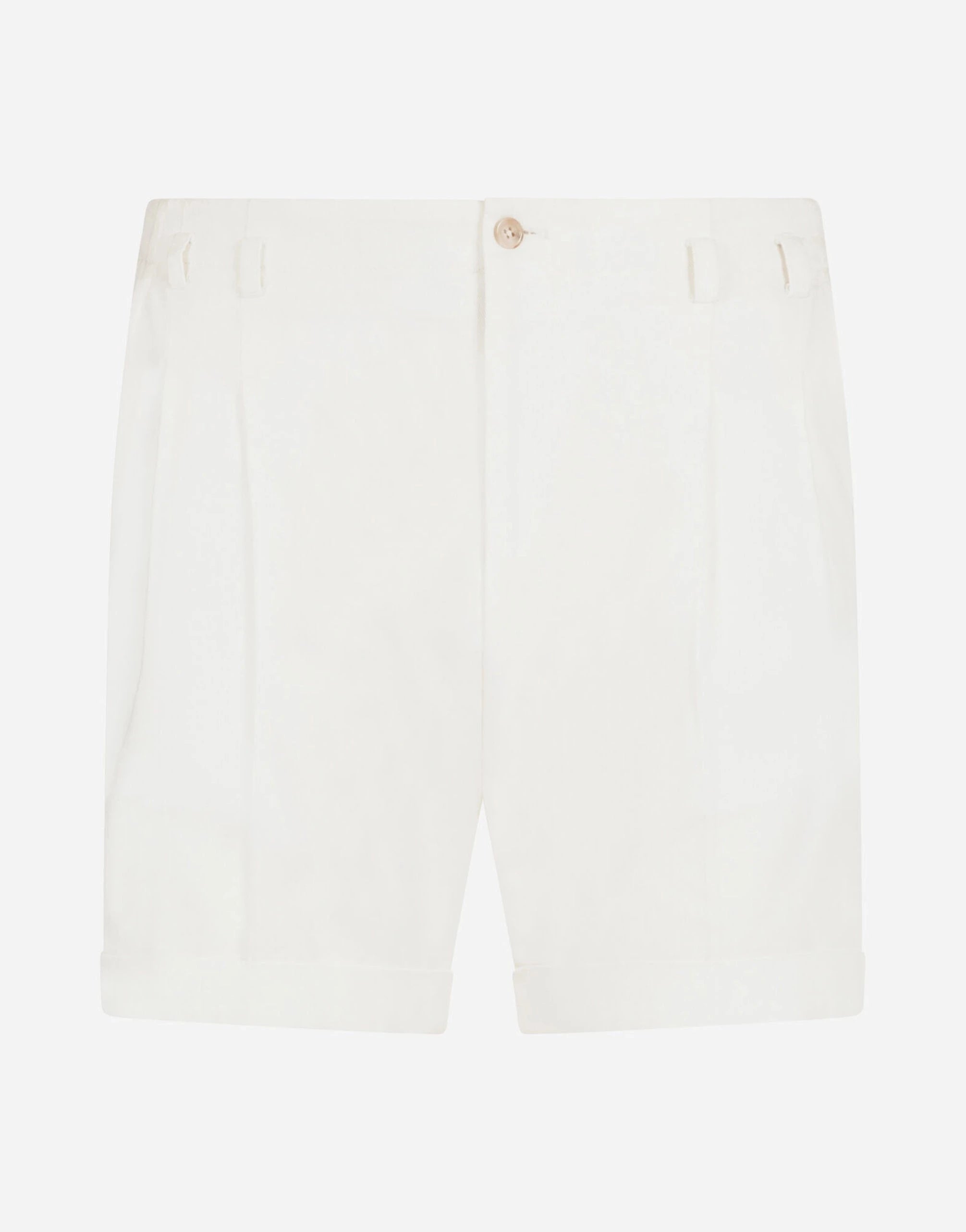 Dolce
Gabbana White Stretch Cotton Bermuda Shorts