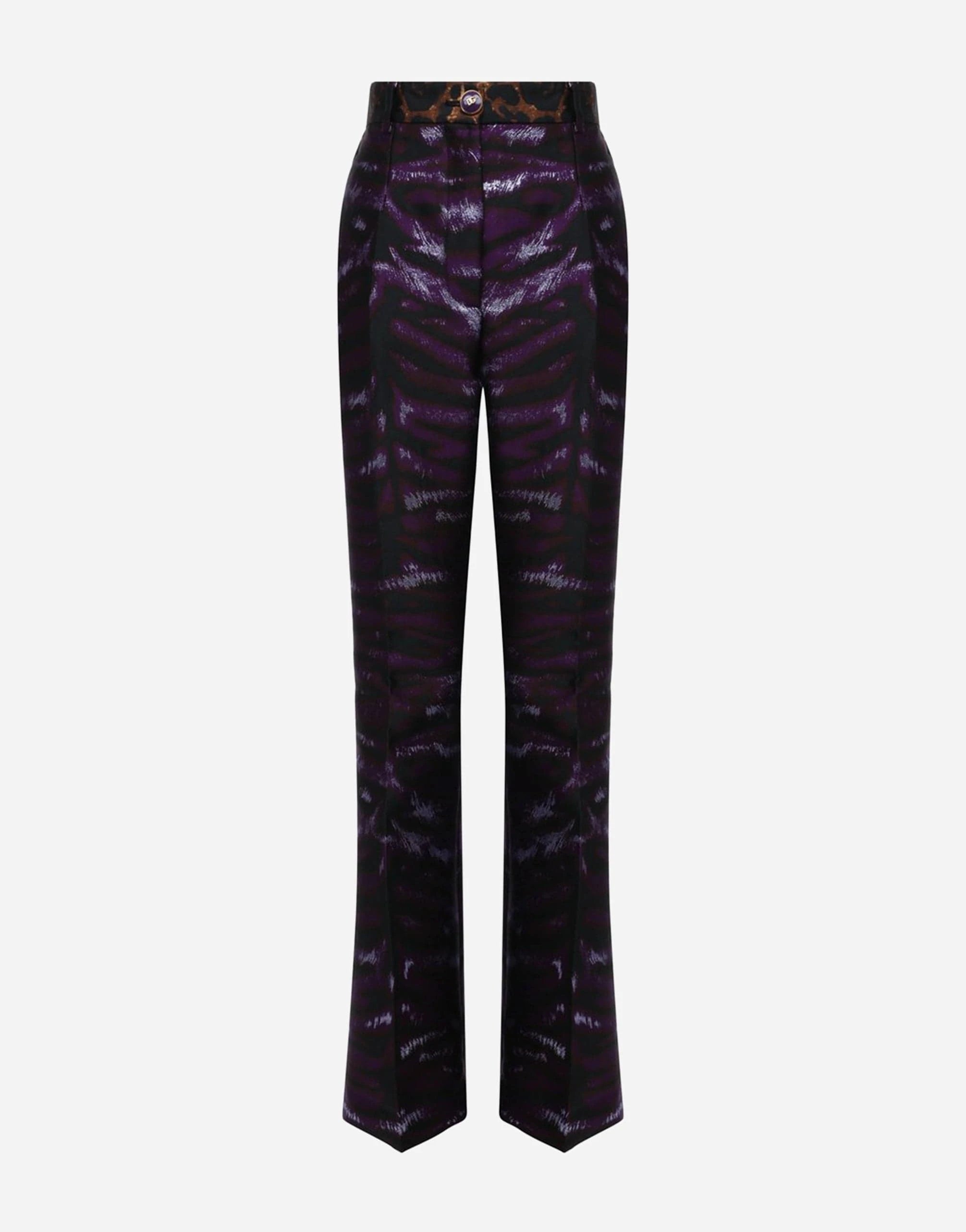 Dolce
Gabbana Wide-Leg Leopard-Print Trousers
