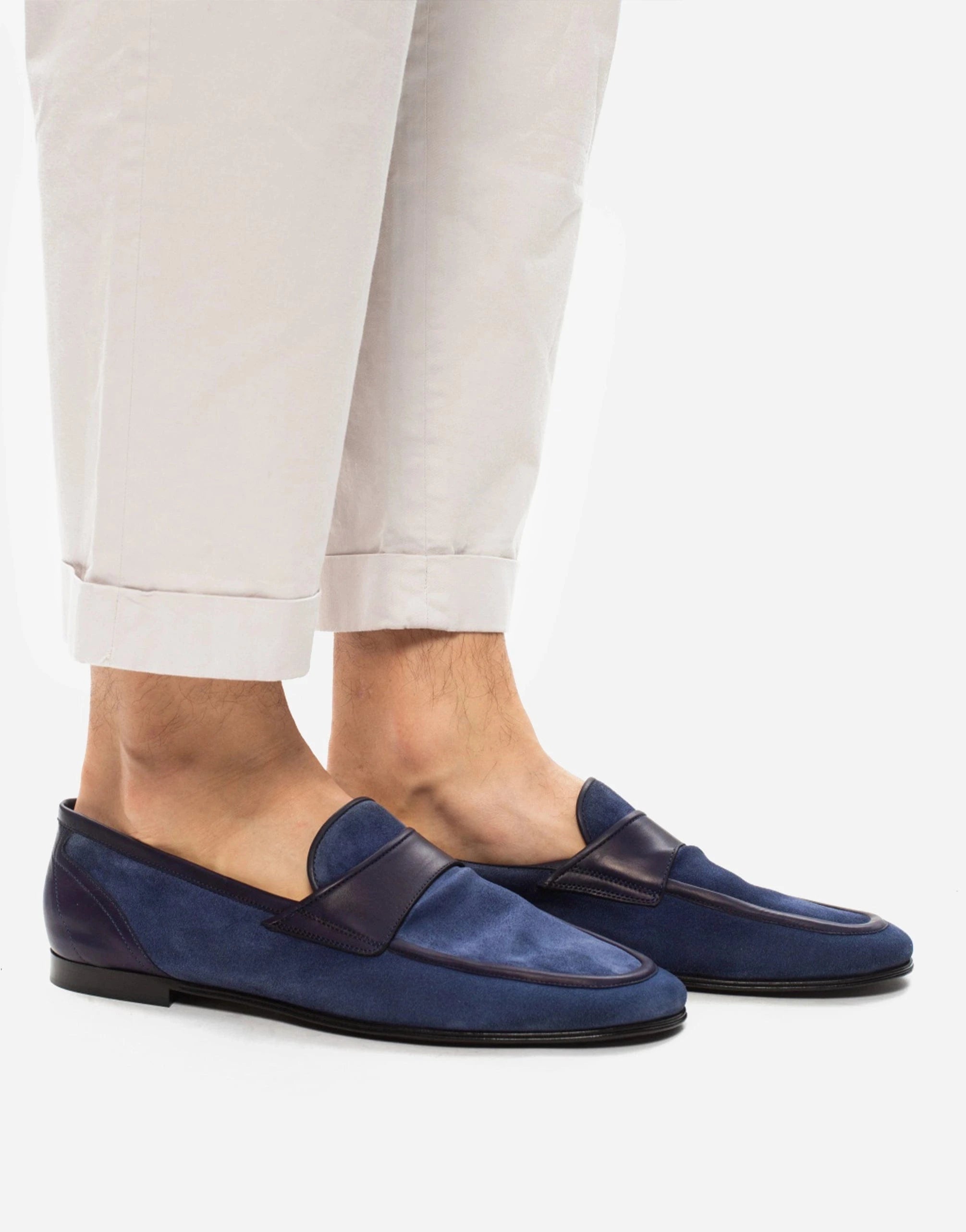 Blue Suede Loafers
