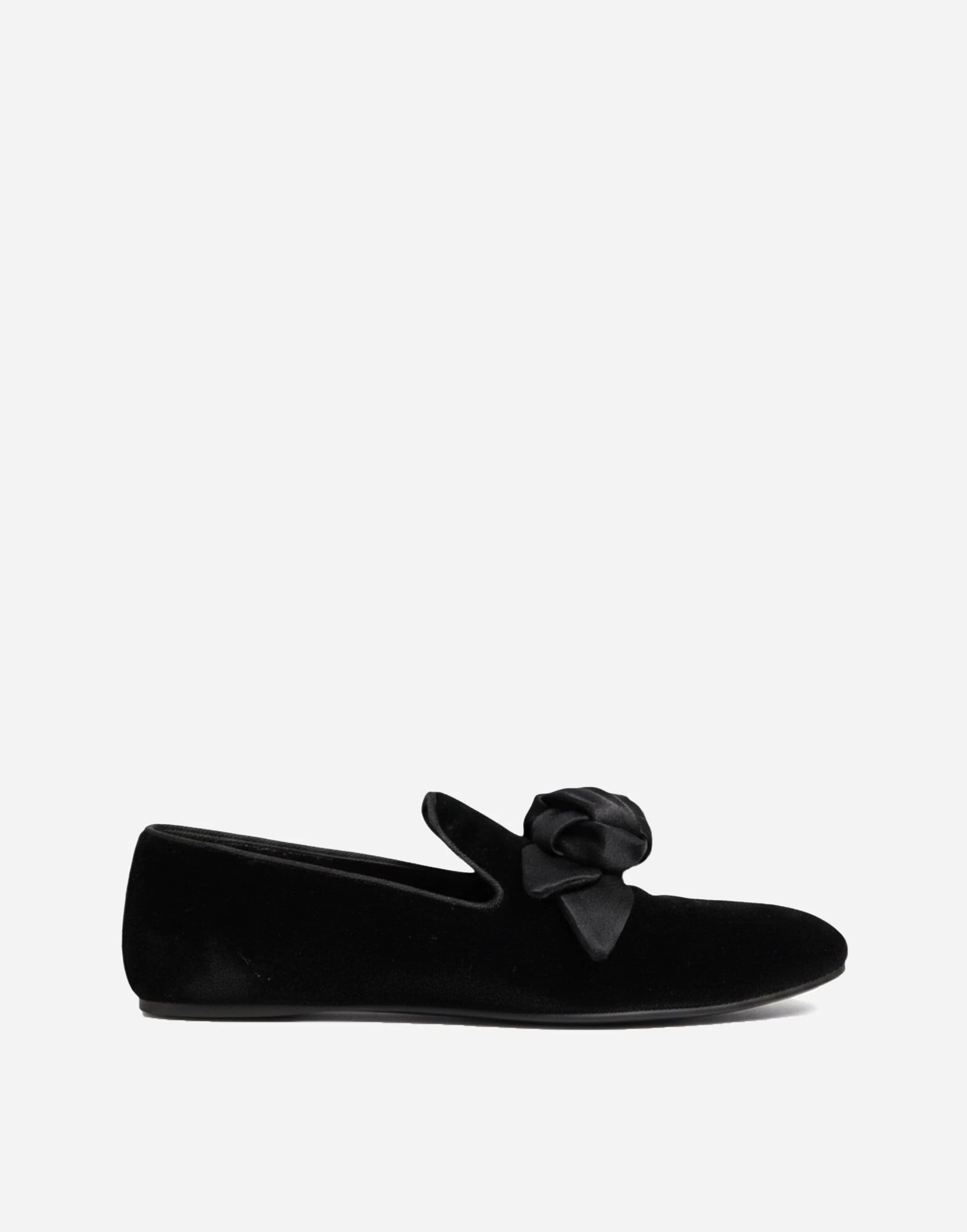 Bow-Embellished Suede Loafers