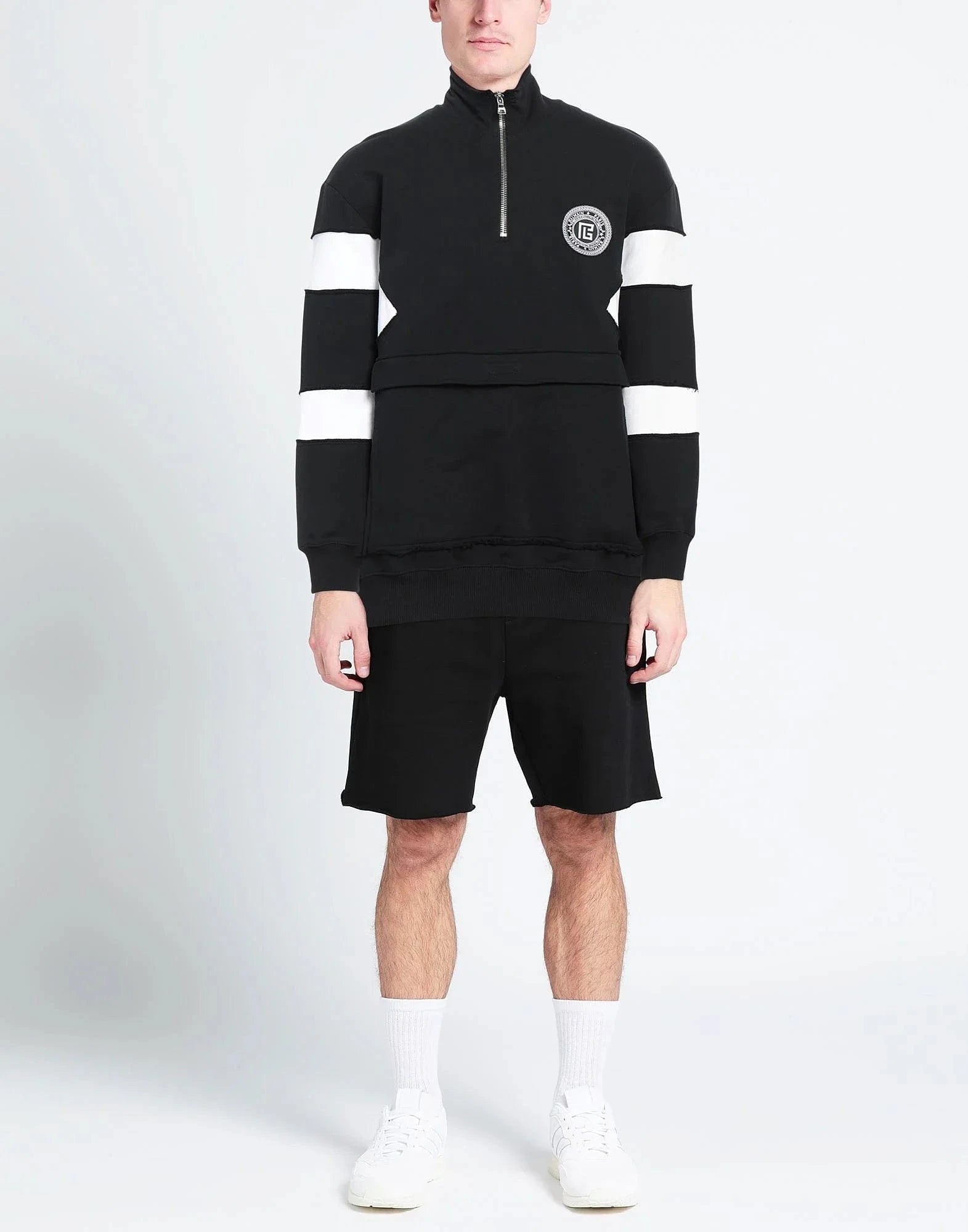 Balmain Circle Logo Cotton Sweatshirt