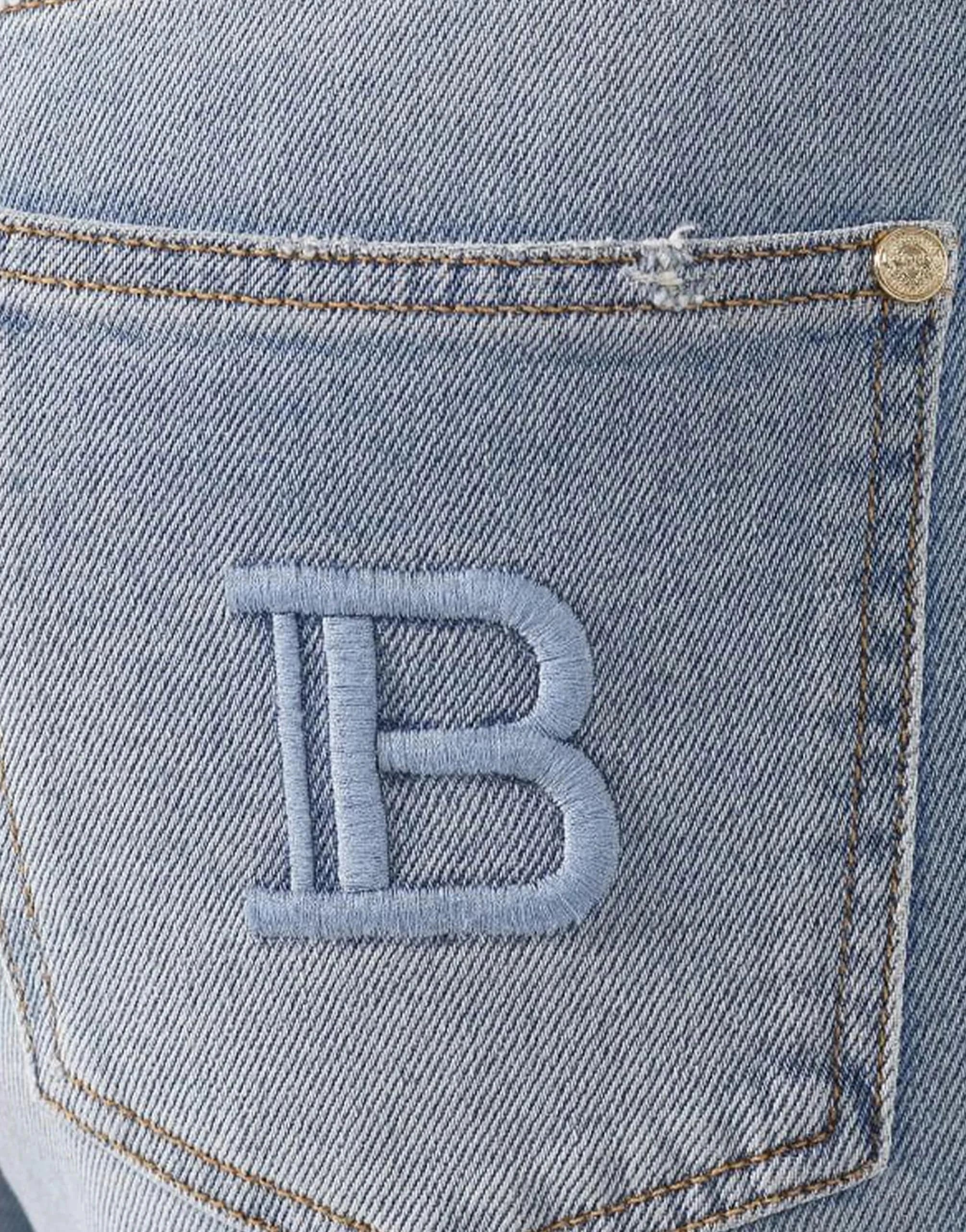 Balmain Embroidered Logo Jeans