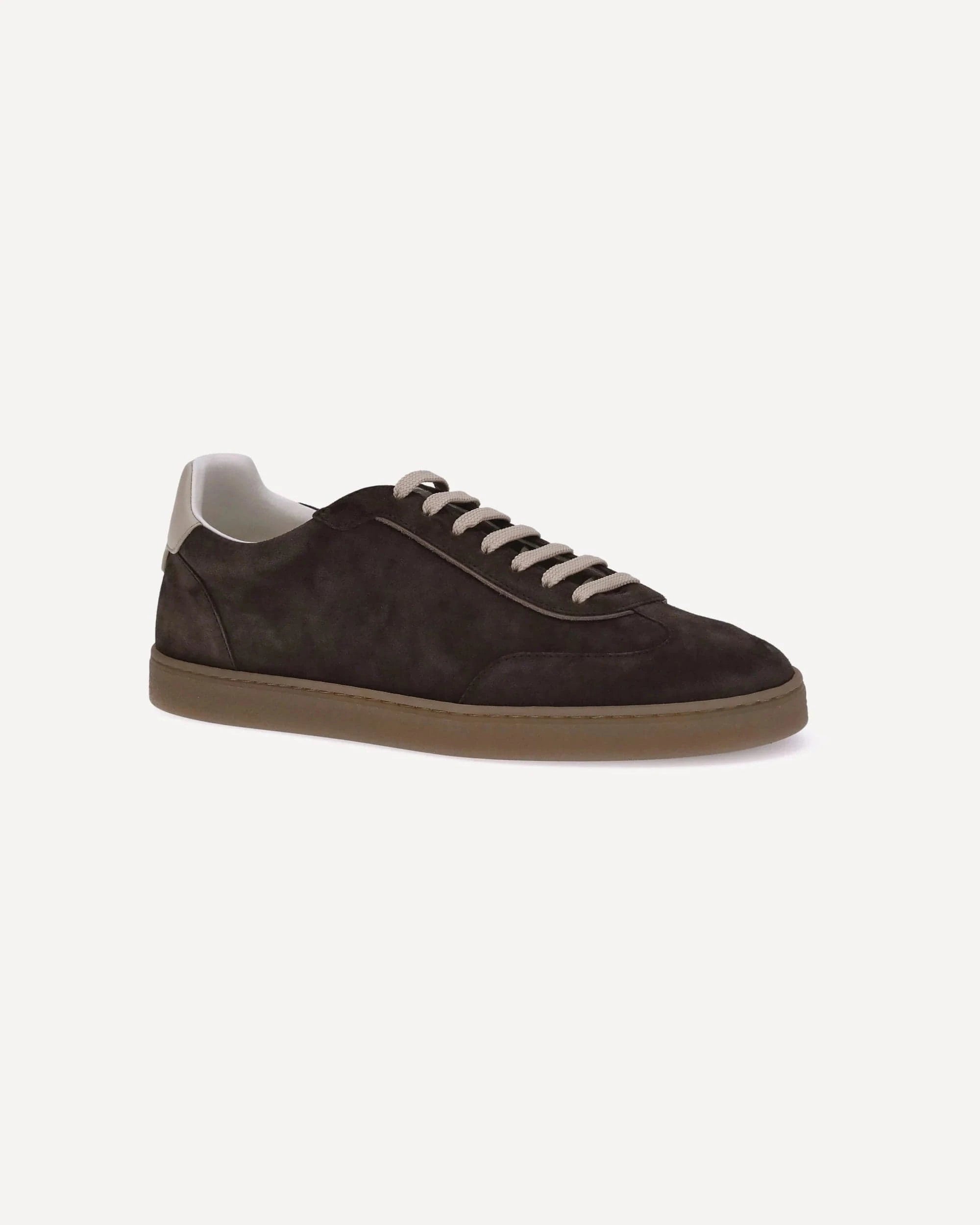 Brunello Cucinelli Black Washed Suede Sneakers