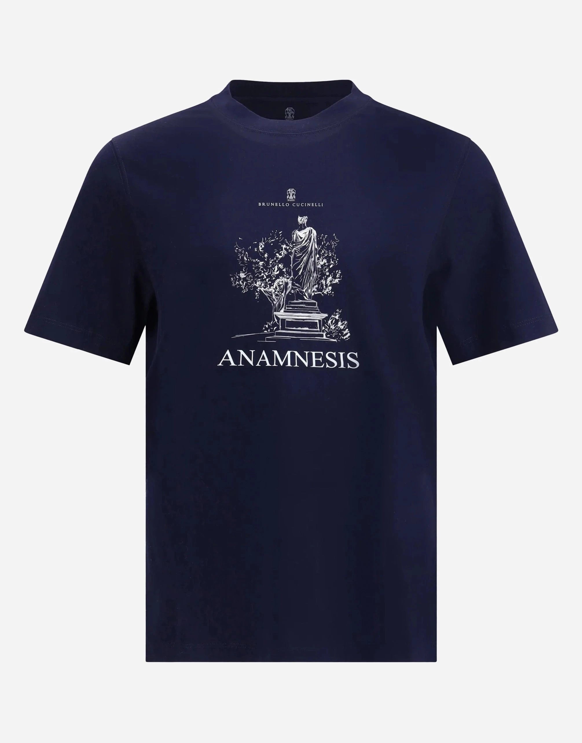 Brunello Cucinelli Blue Anamnesis-Print T-Shirt