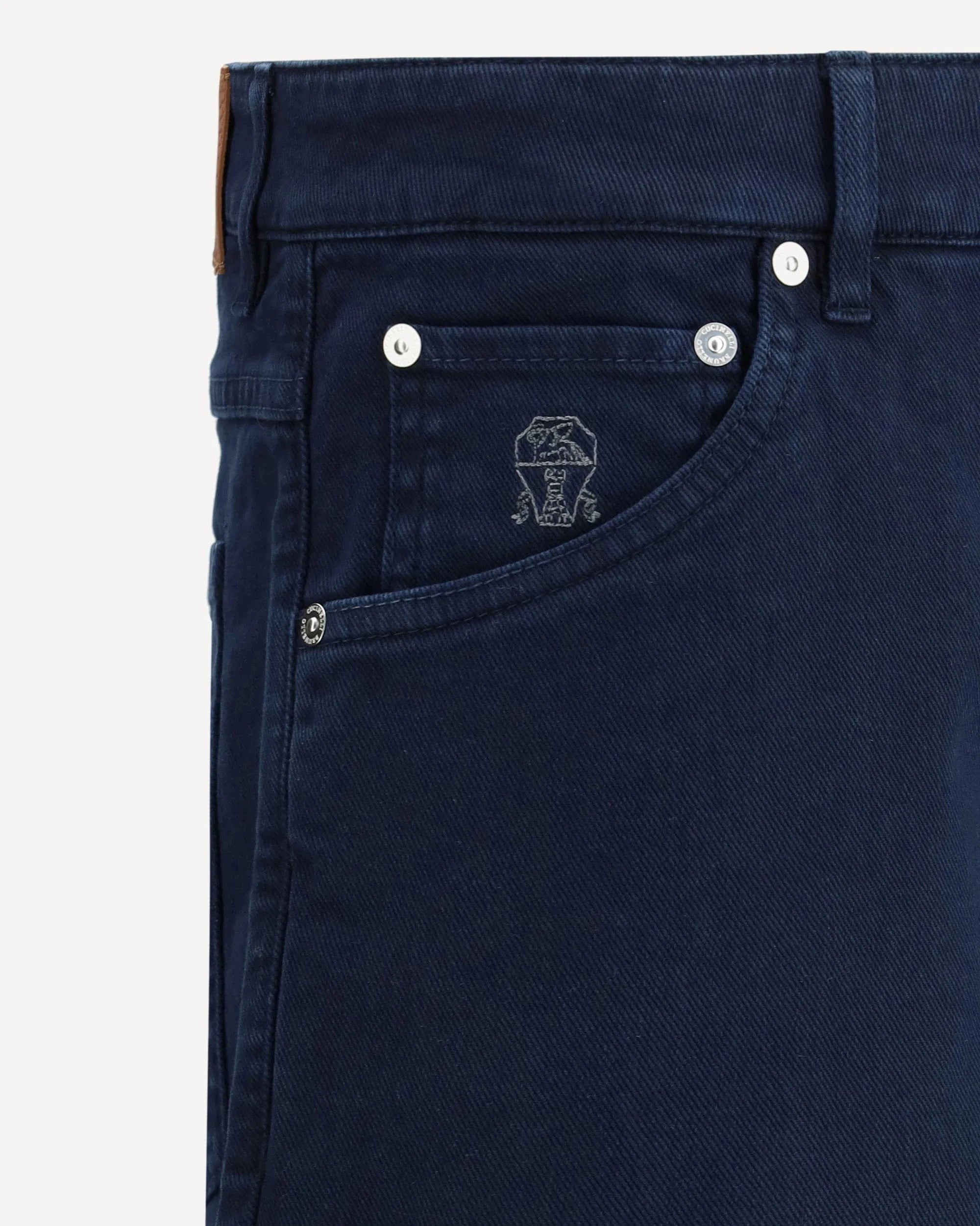 Brunello Cucinelli Blue Cotton Straight Jeans