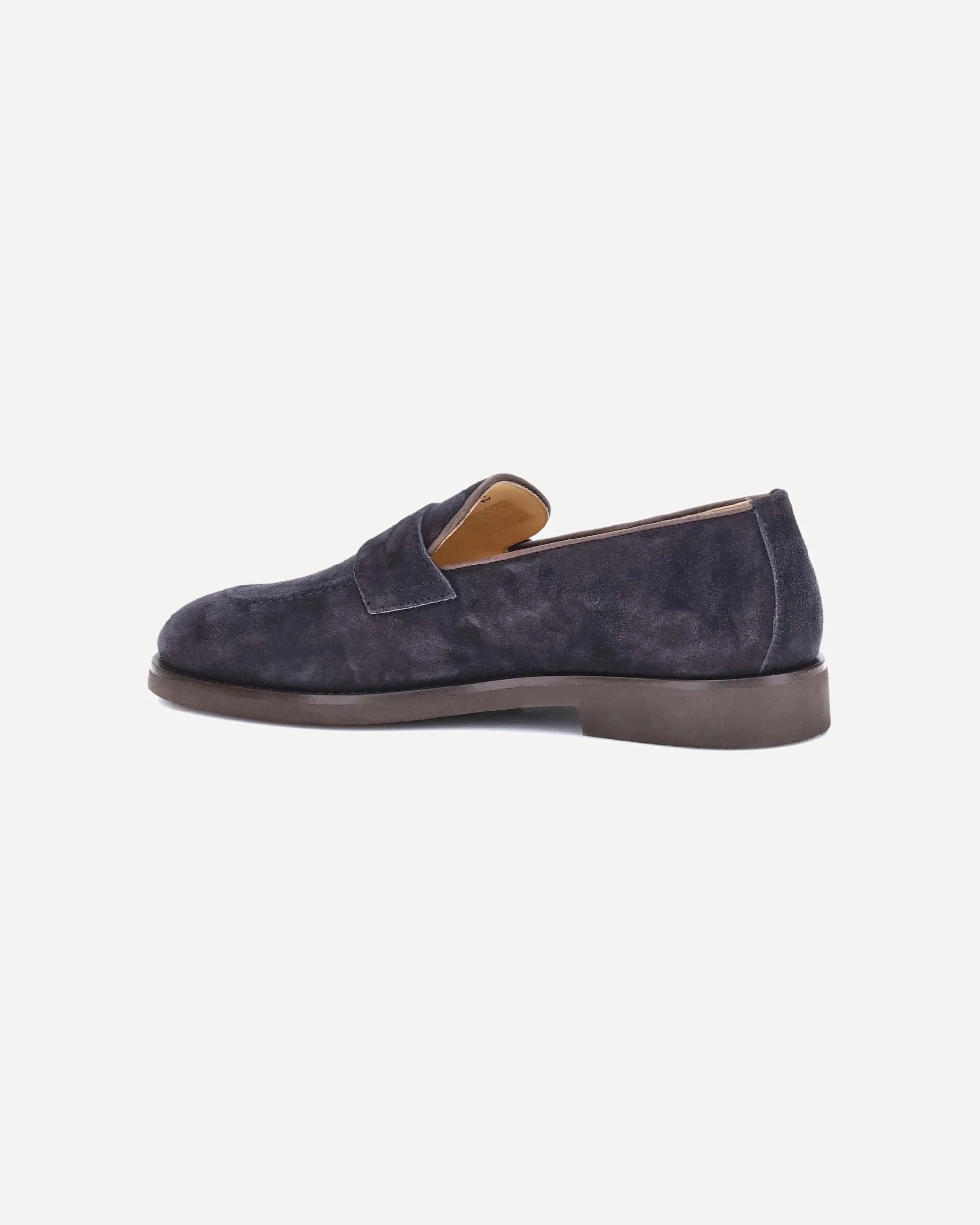 Brunello Cucinelli Blue Suede Loafers