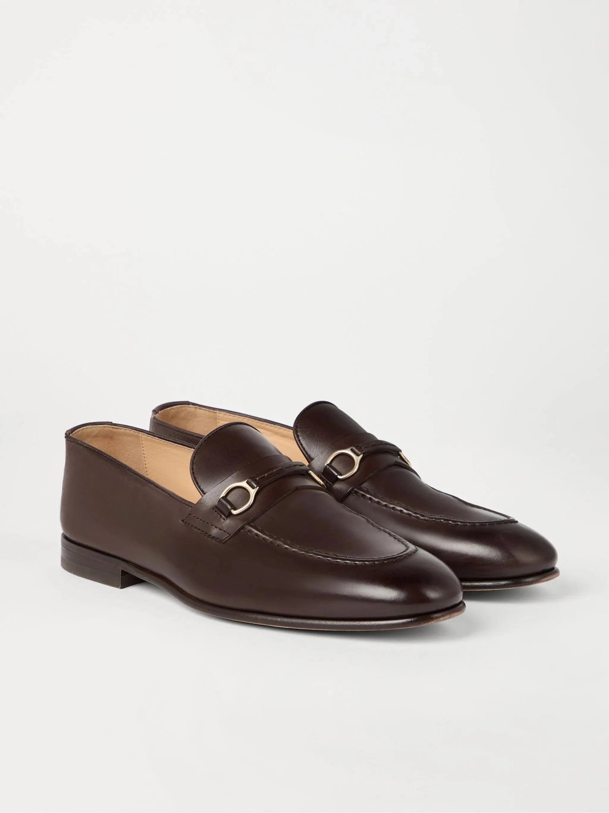 Brunello Cucinelli Brown Leather Loafers
