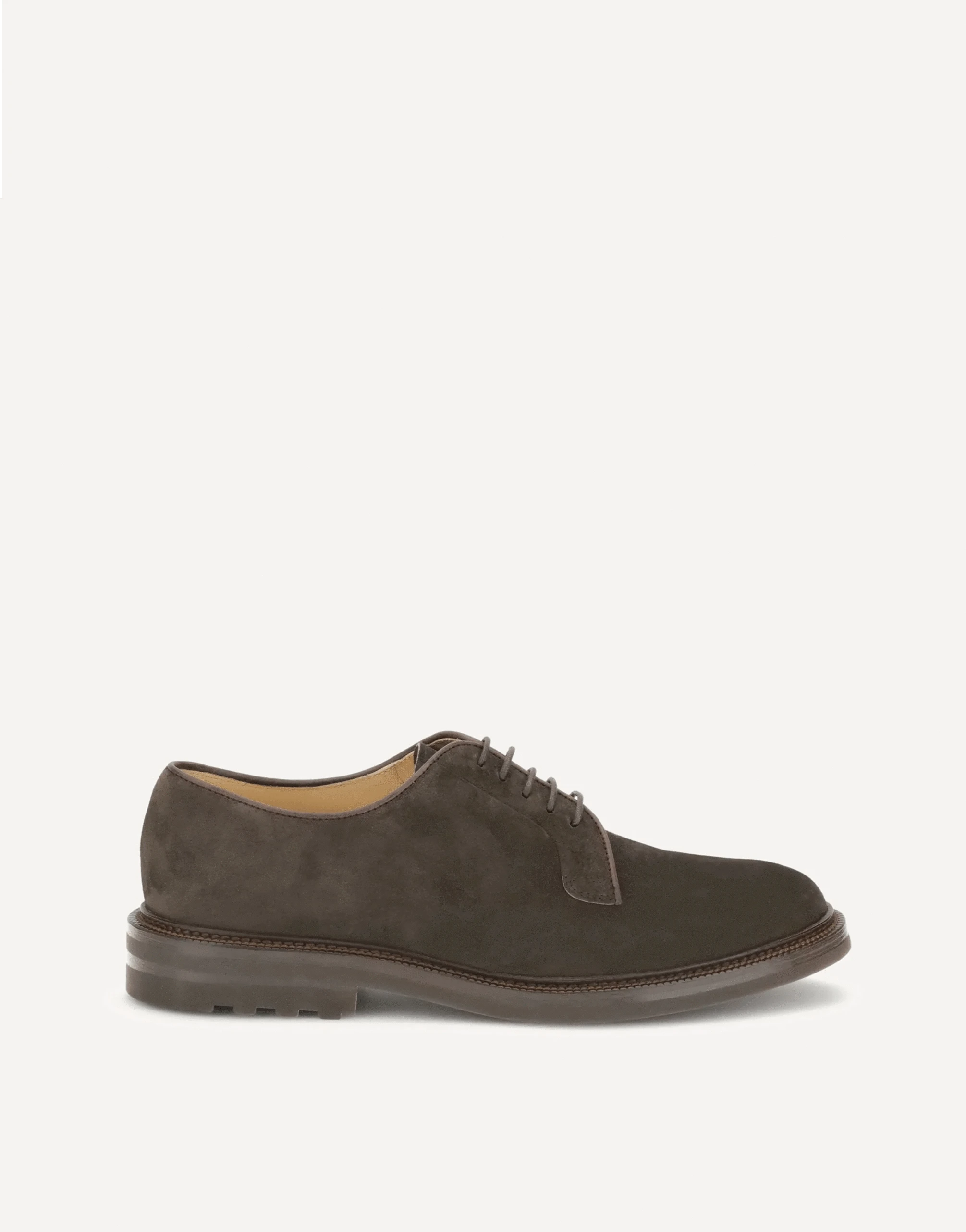 Brunello Cucinelli Brown Suede Derby Shoes