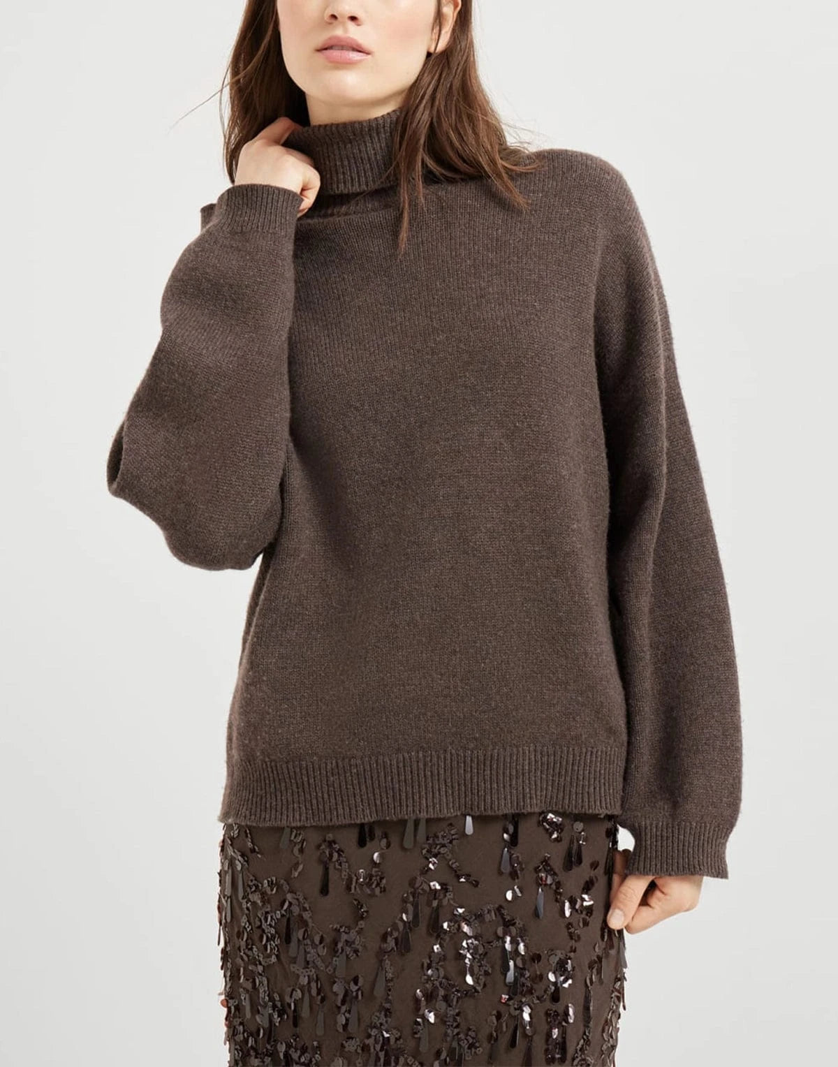 Brunello Cucinelli Cashmere Monili Turtleneck Sweater