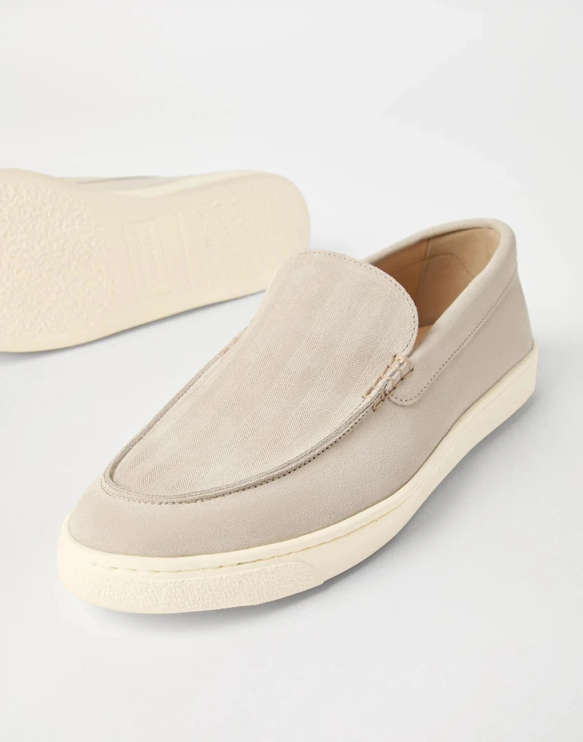 Brunello Cucinelli Chevron-Effect Loafers