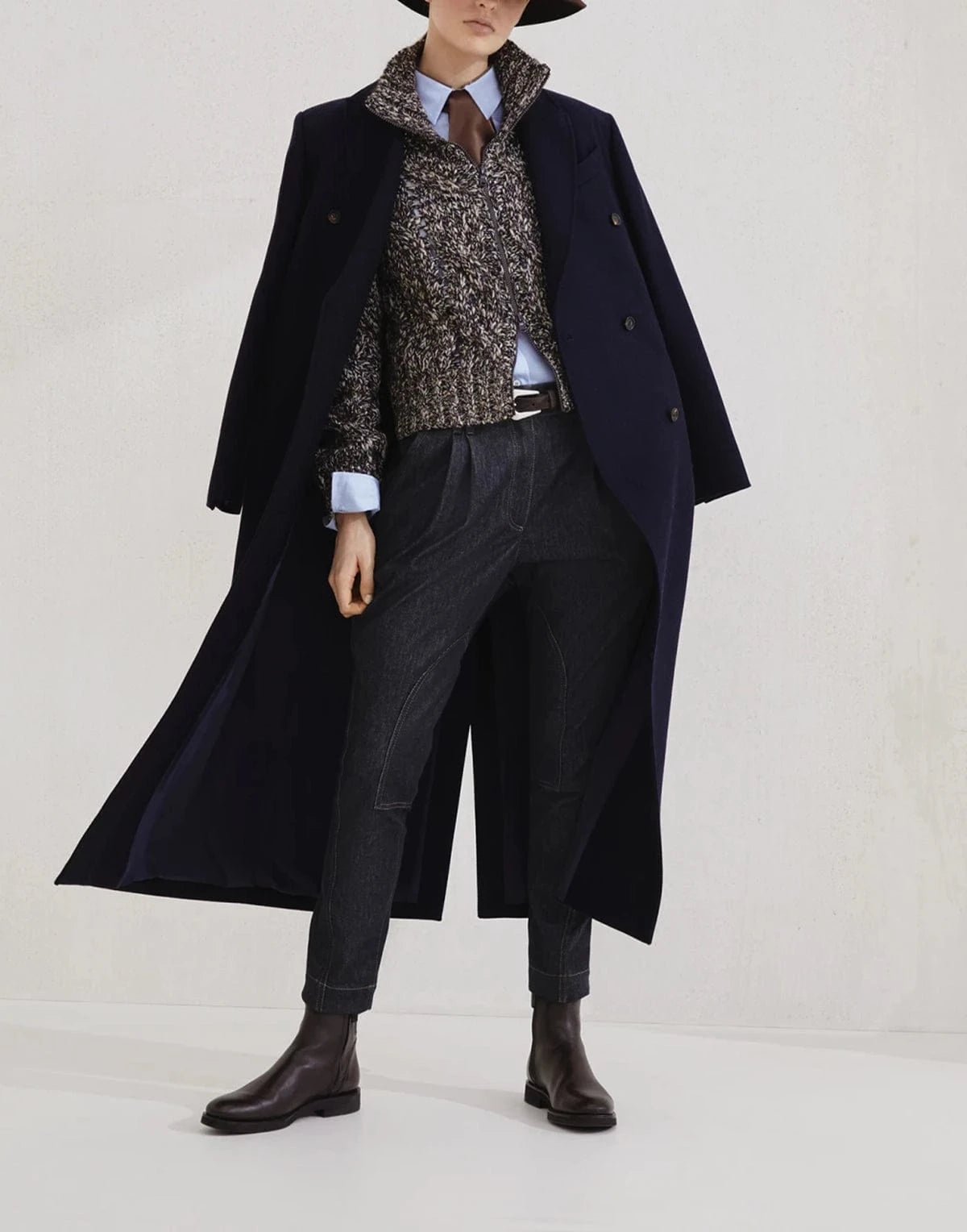 Brunello Cucinelli Chiné Cable Knit Dazzling Cardigan