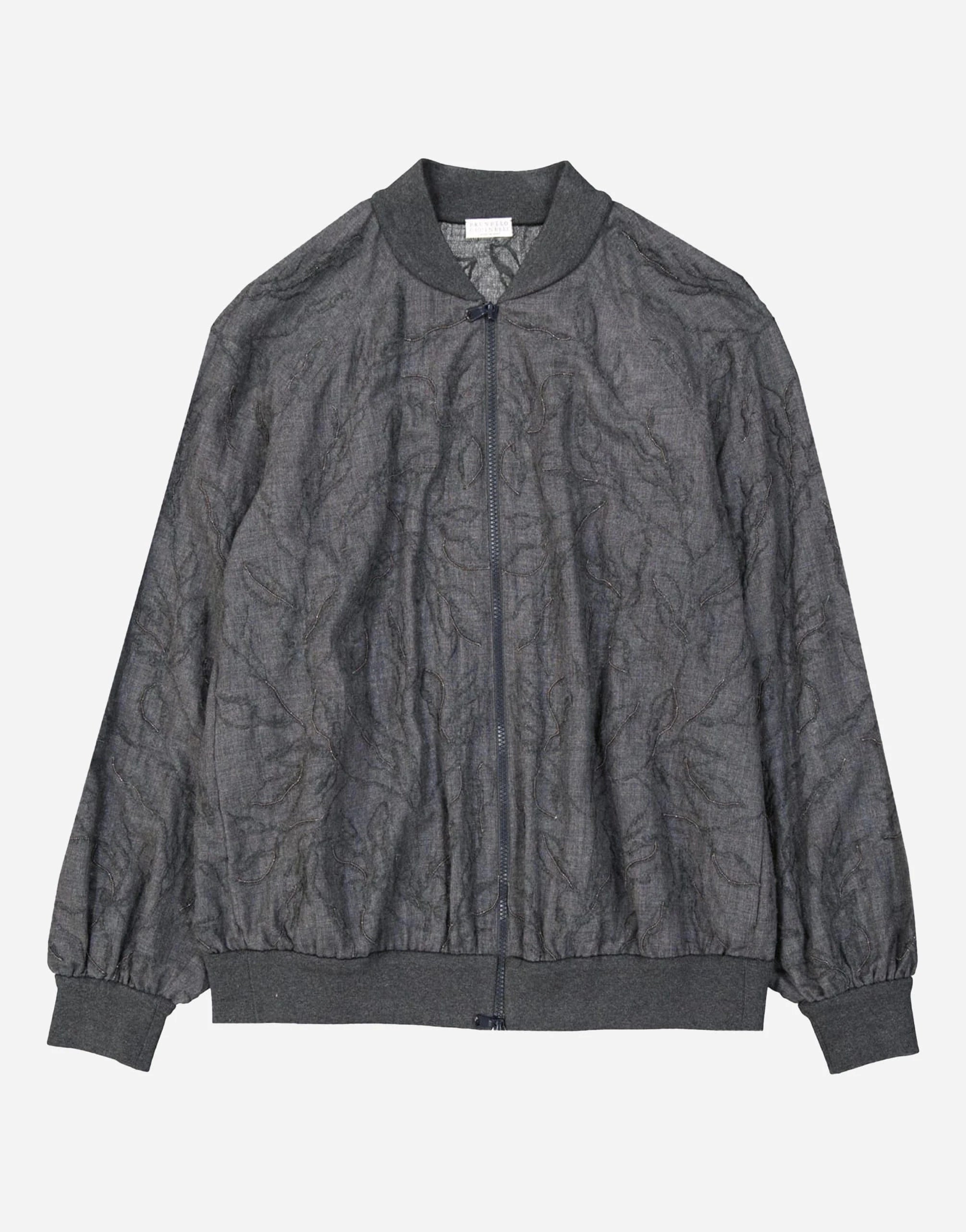 Brunello Cucinelli Floral-Embroidery Wool Jacket