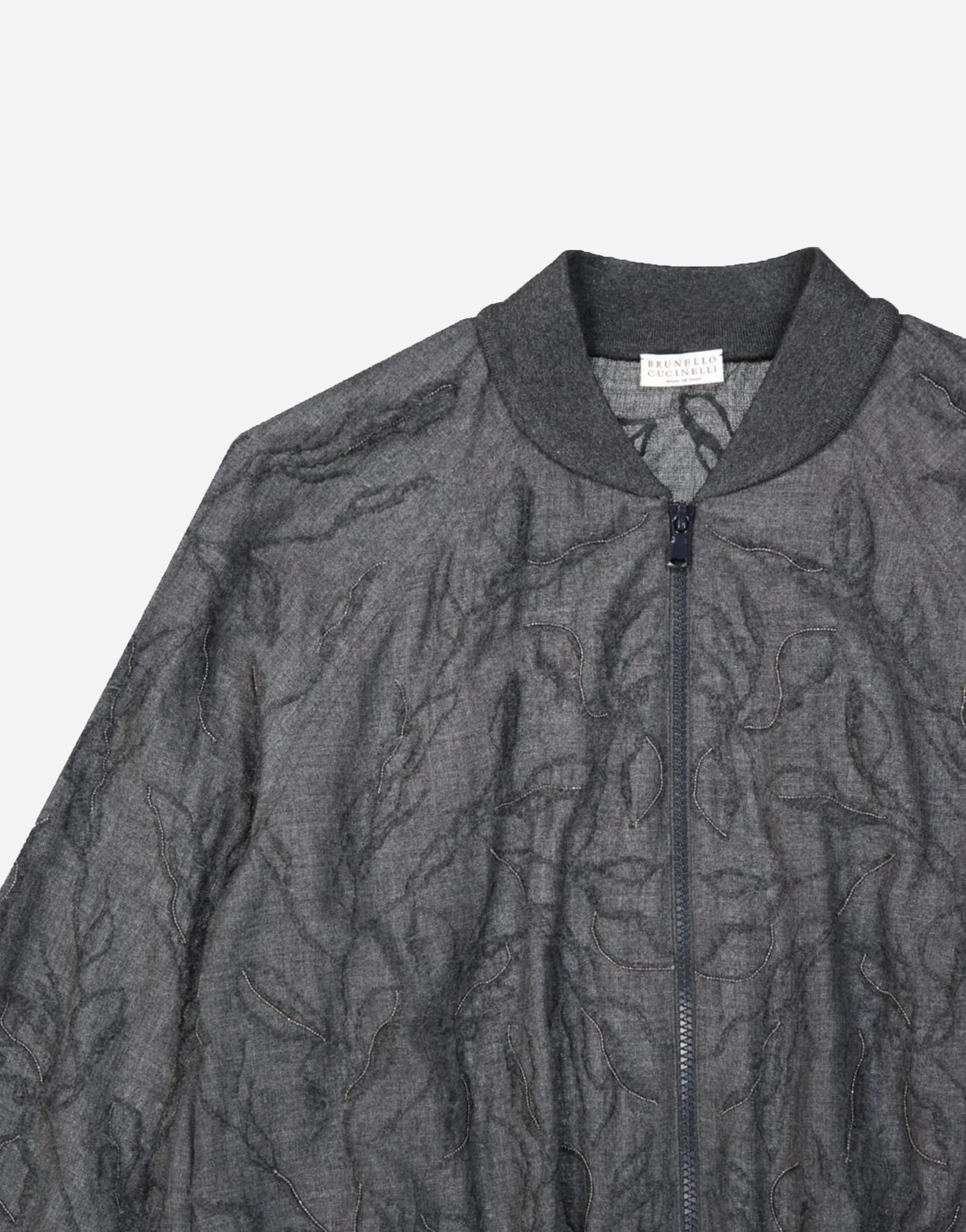 Brunello Cucinelli Floral-Embroidery Wool Jacket