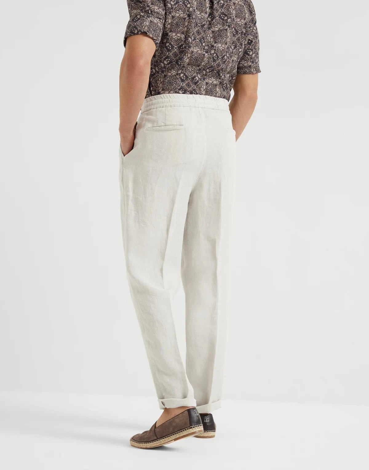 Brunello Cucinelli Garment-Dyed Leisure Drawstring Trousers
