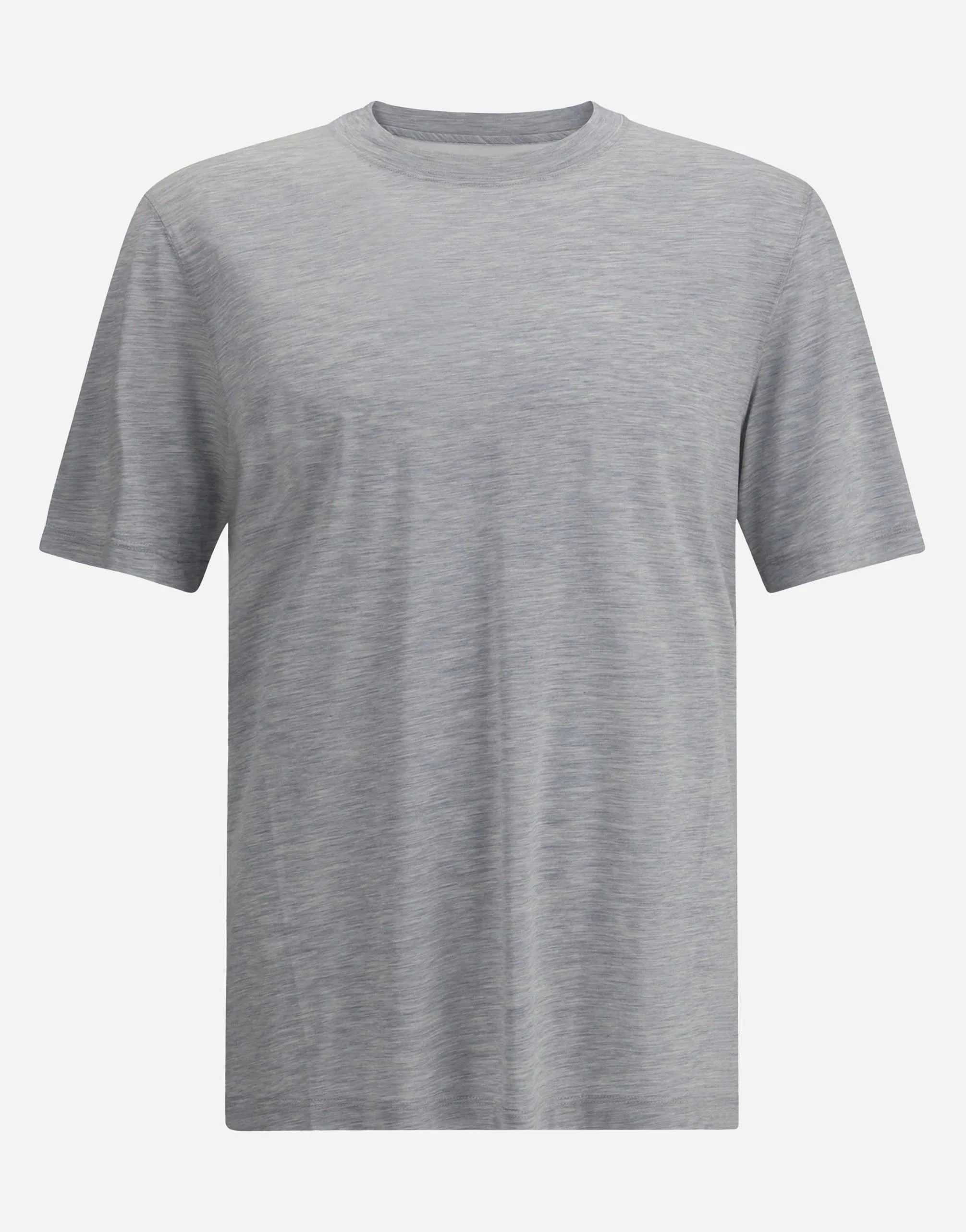 Brunello Cucinelli Grey Silk T-Shirt