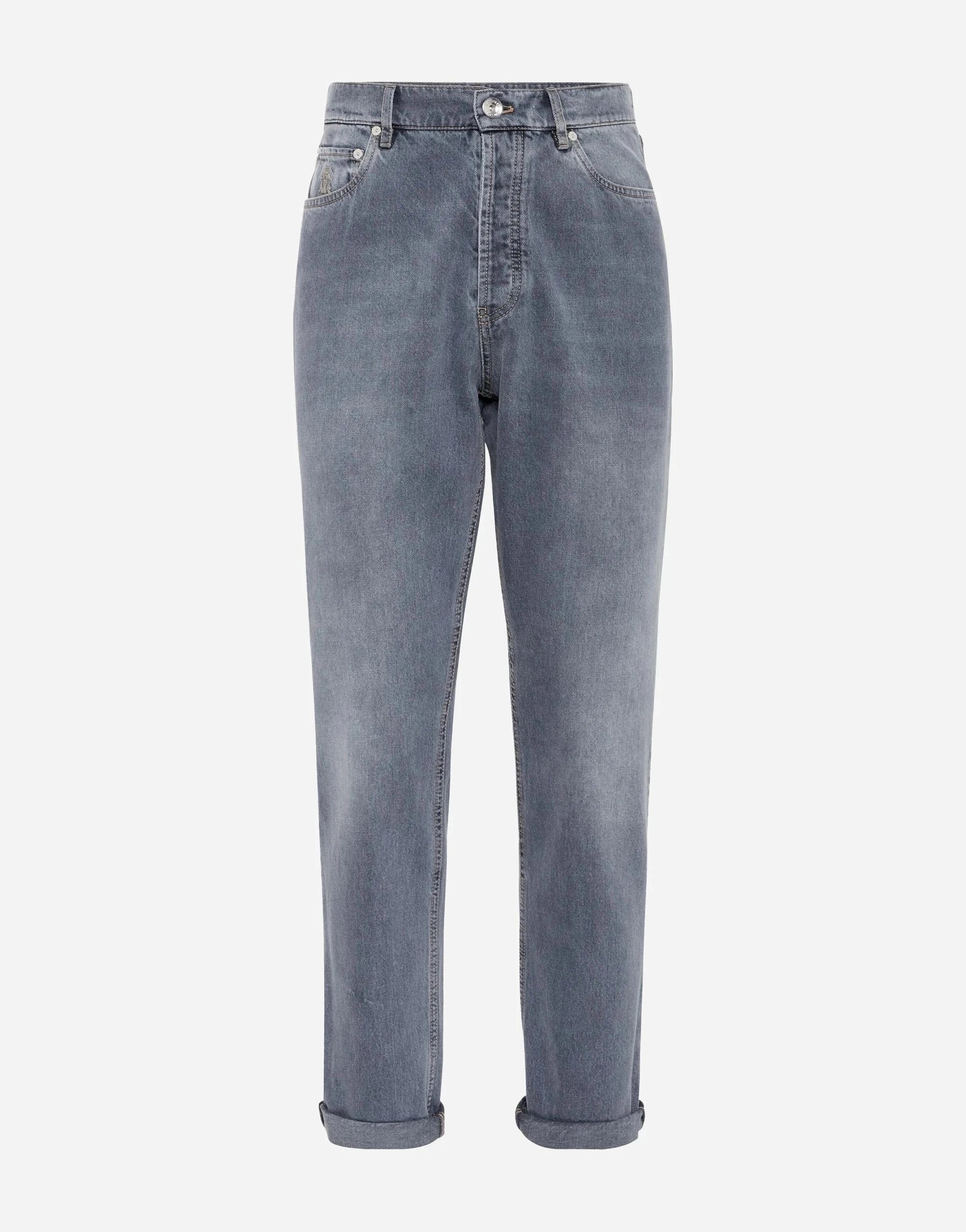Brunello Cucinelli Greyscale Denim Iconic Jeans