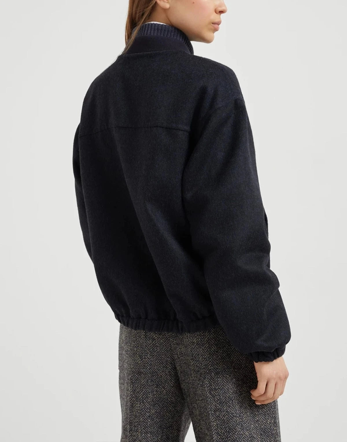 Brunello Cucinelli Hand-Crafted Wool Bomber Jacket