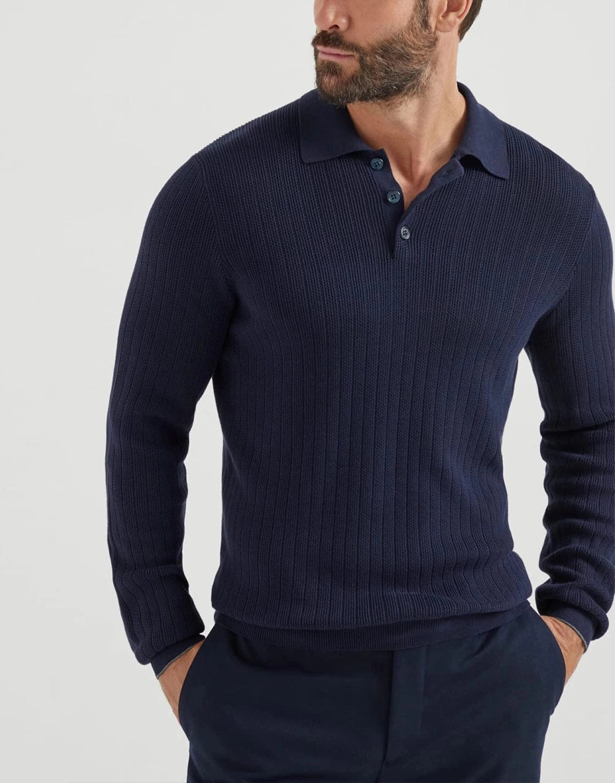 Brunello Cucinelli Honeycomb Stitch Polo Shirt