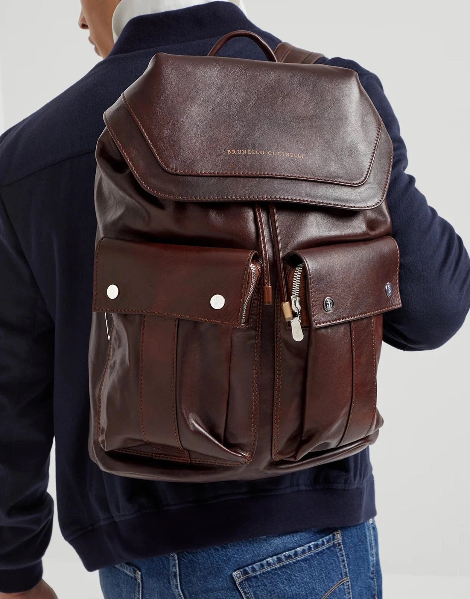 Brunello Cucinelli Leather Leisure Backpack