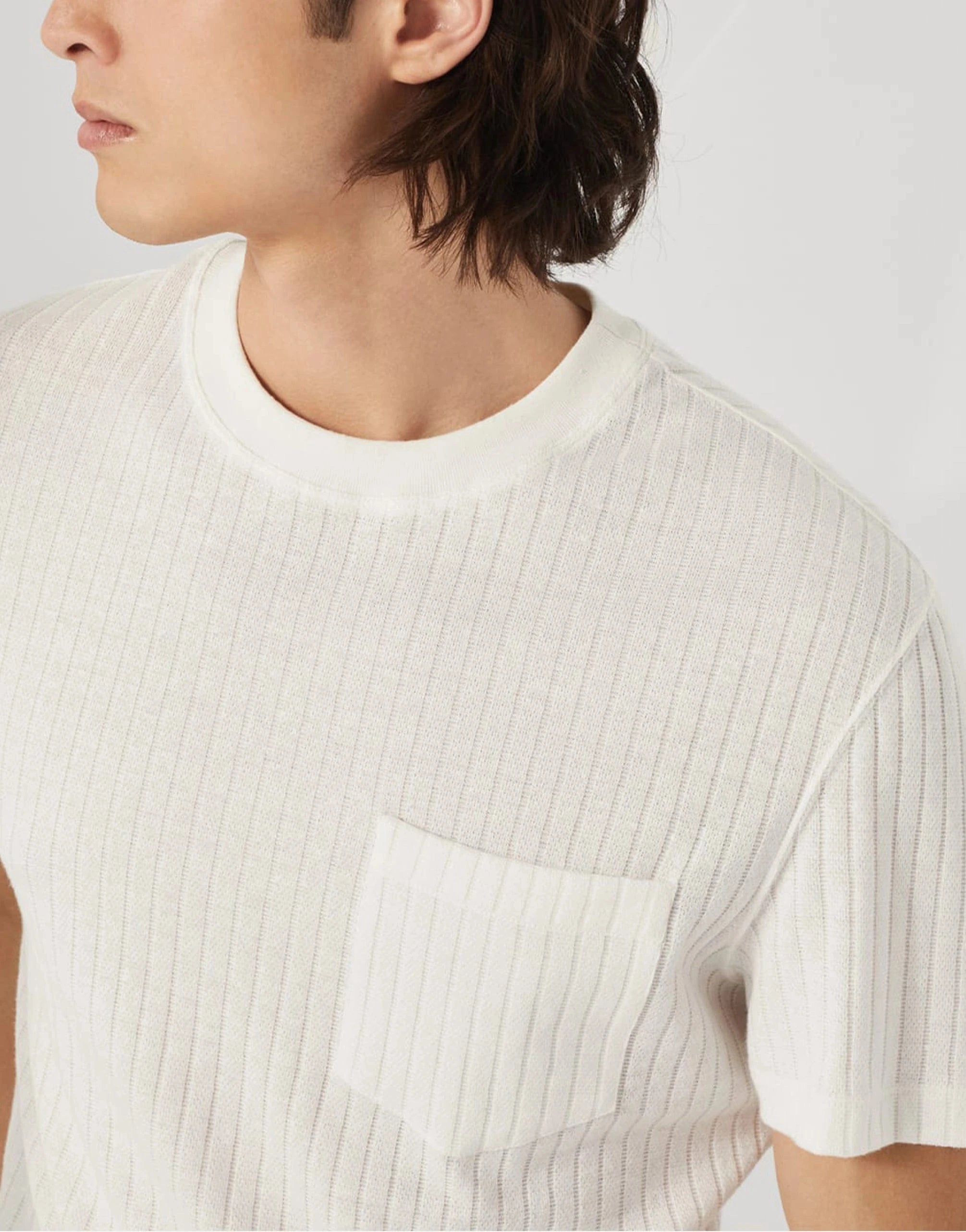Brunello Cucinelli Linen-Cotton Blend Ribbed T-Shirt