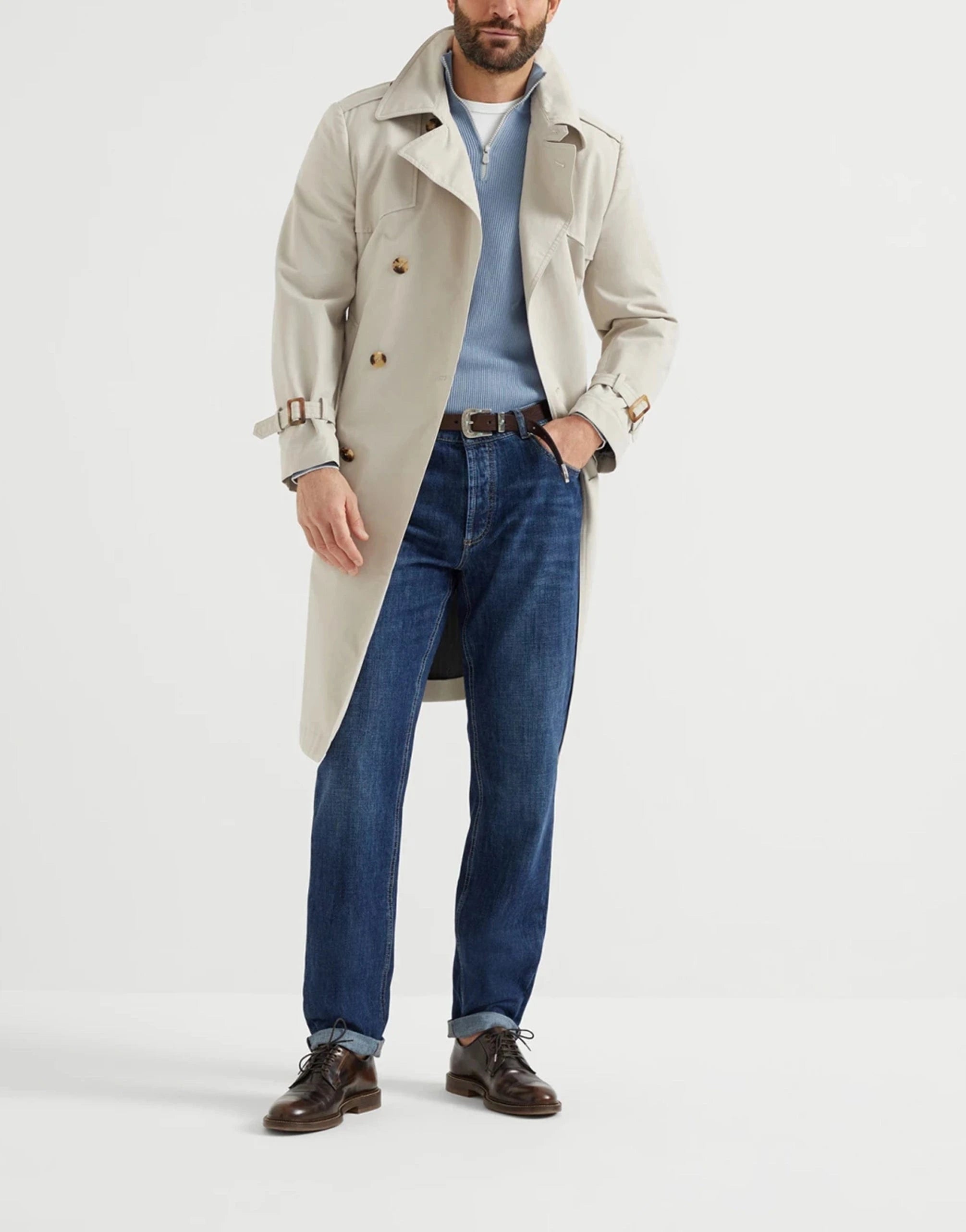 Brunello Cucinelli Mid-Rise Tapered Jeans