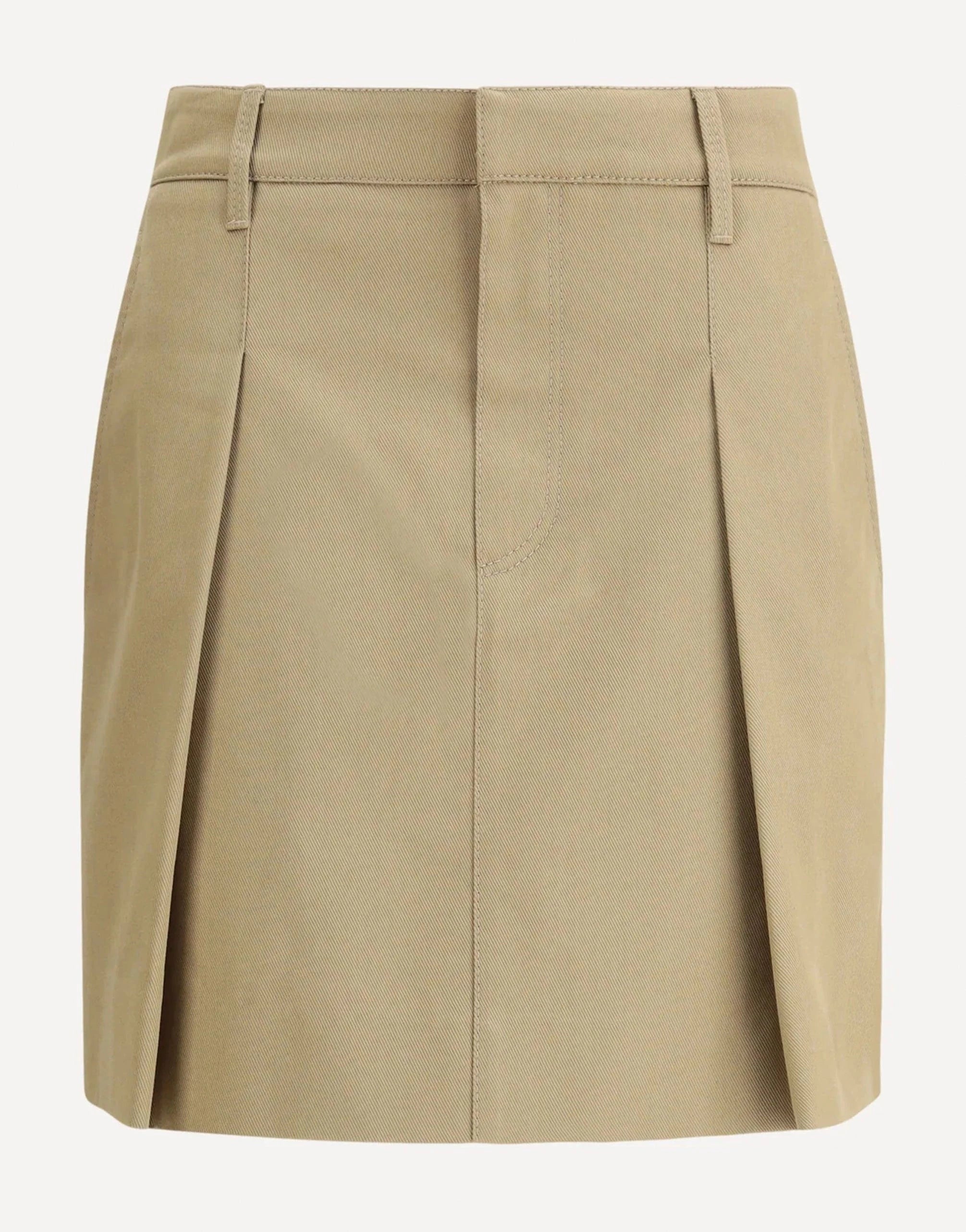 Brunello Cucinelli Monili Pleated Cotton Mini Skirt