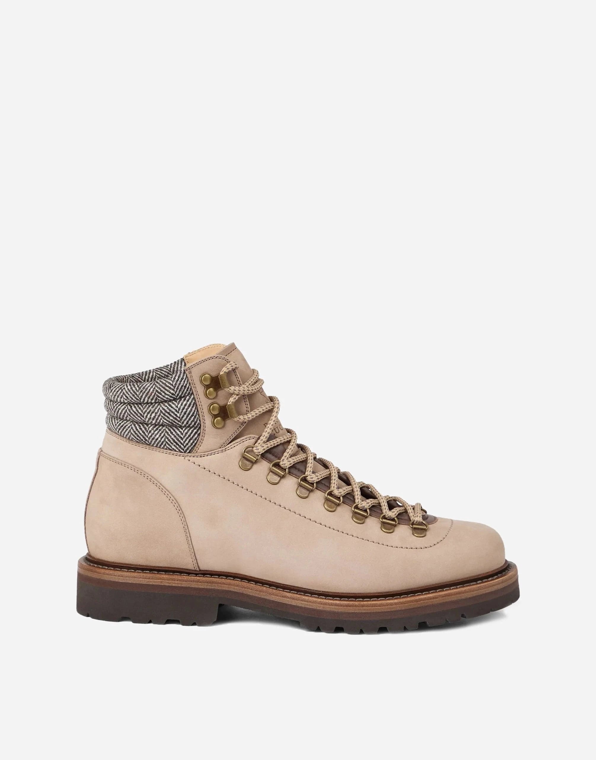 Brunello Cucinelli Nubuck Mountain-Style Ankle Boots