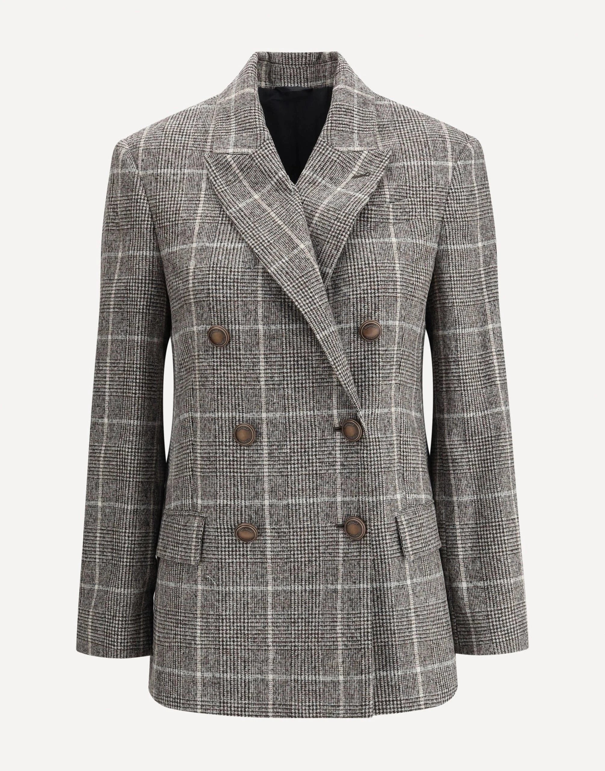 Brunello Cucinelli Prince of Wales Monili Blazer