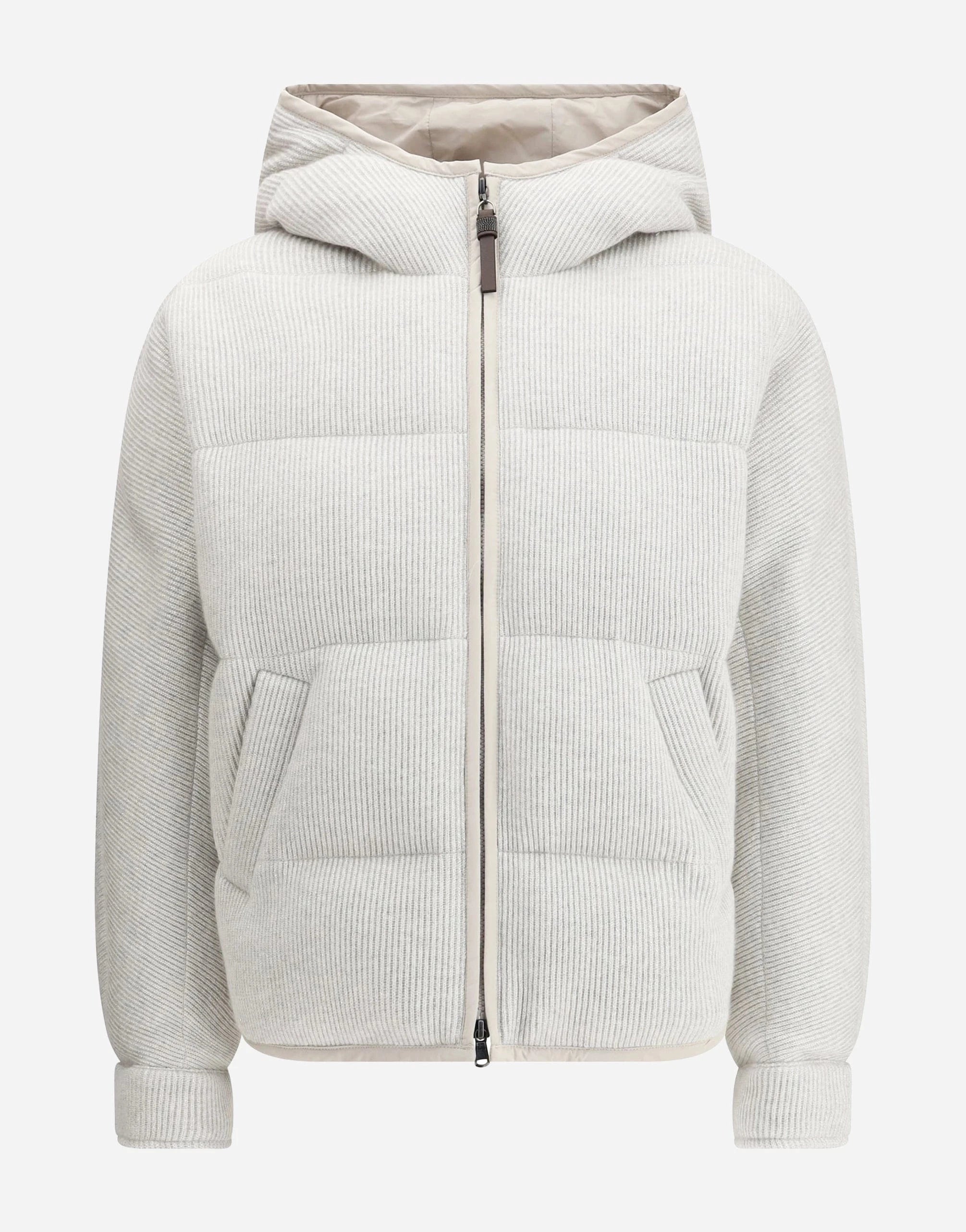 Brunello Cucinelli Sparkling Cashmere Rib Knit Jacket