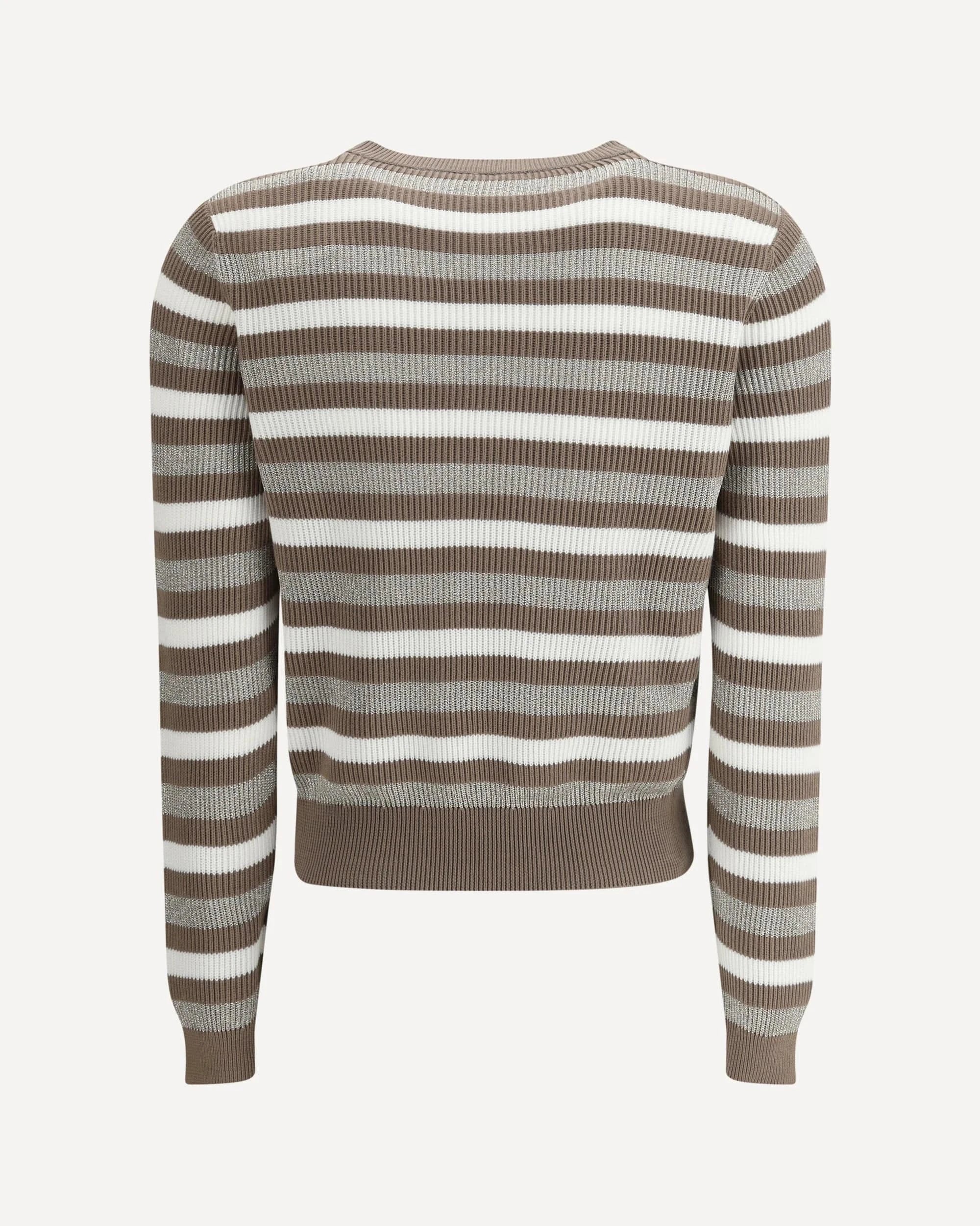 Brunello Cucinelli Sparkling Striped Cotton Sweater