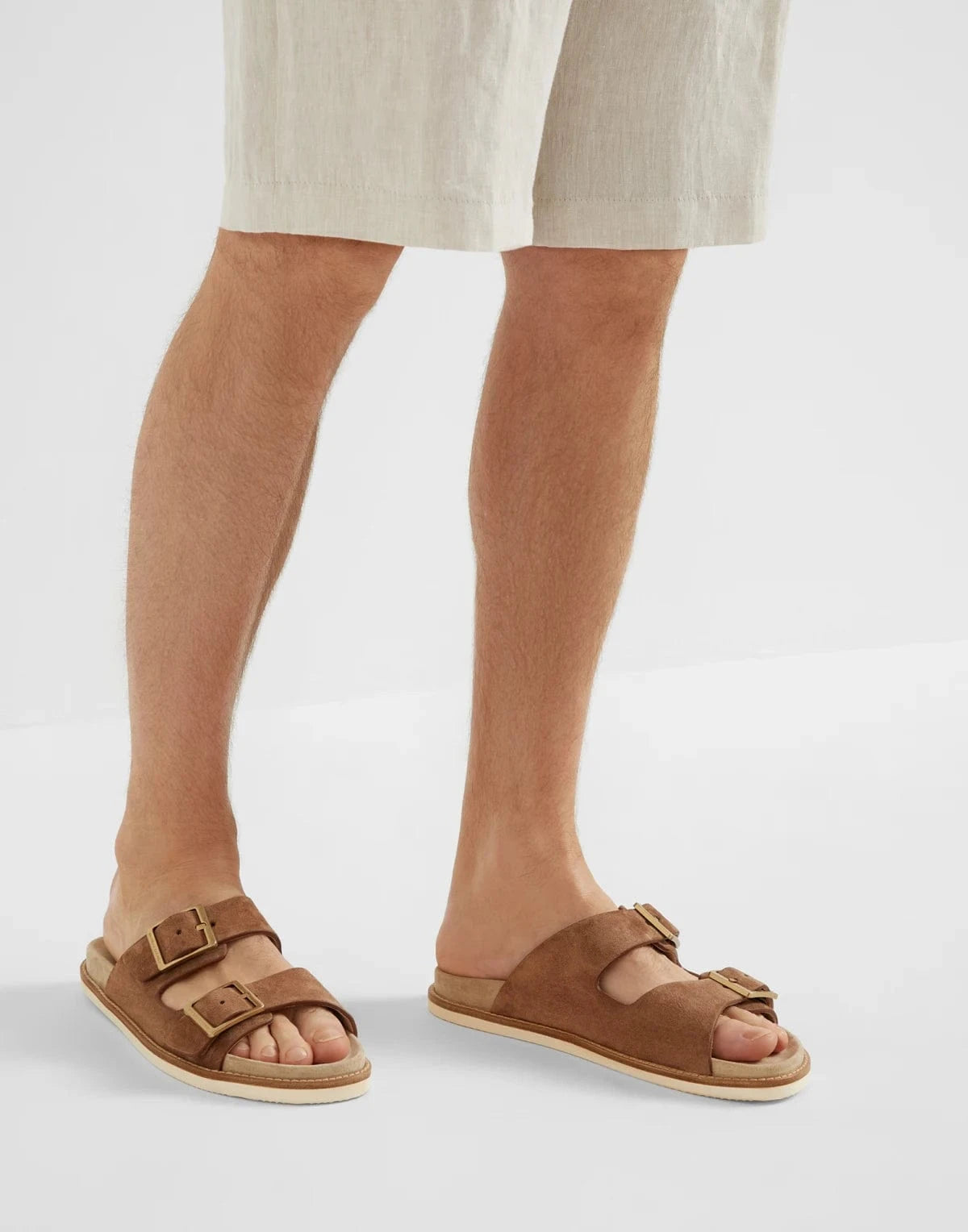Brunello Cucinelli Suede Urban Slides