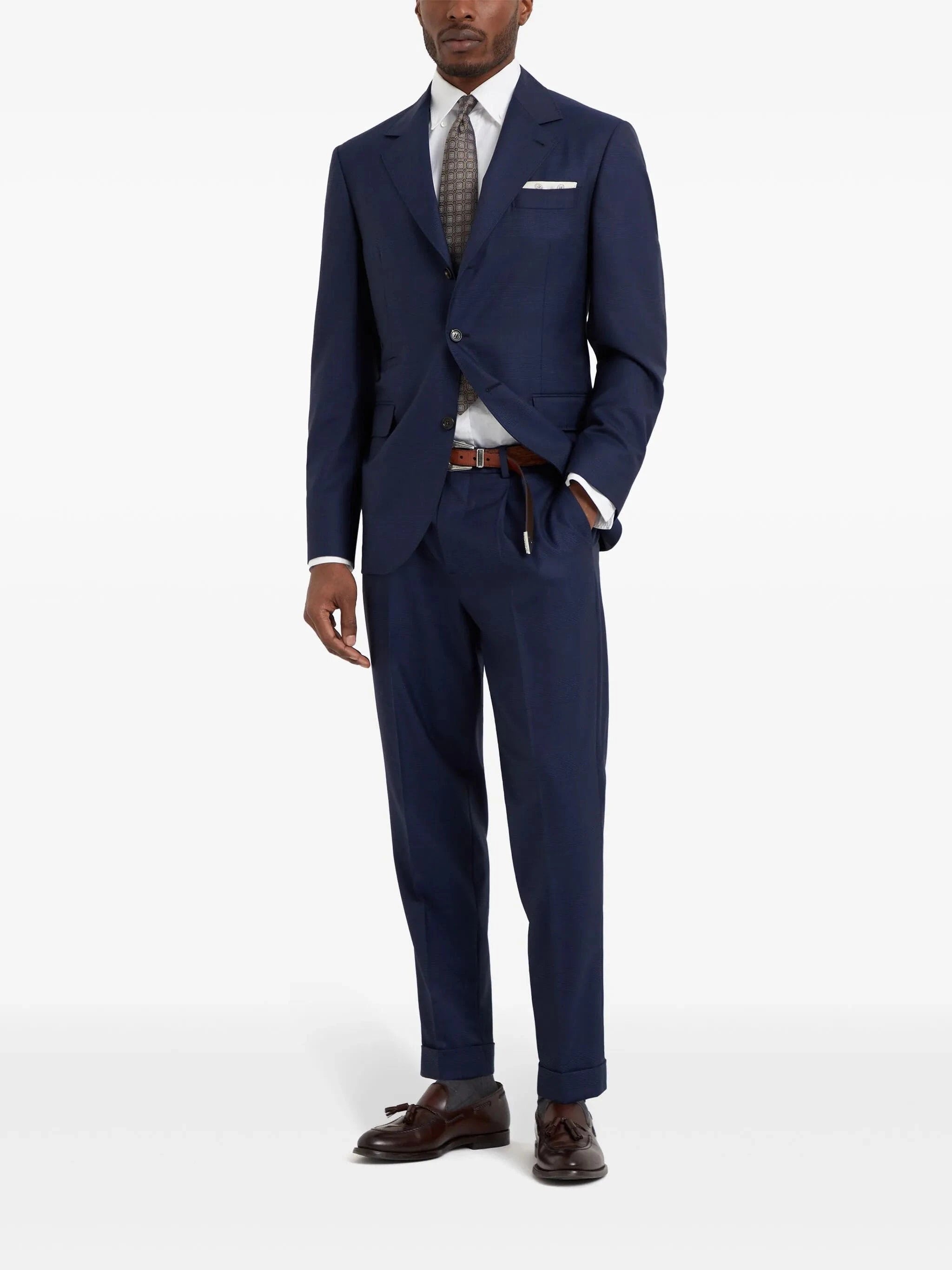 Brunello Cucinelli Super 150s Wool Prince Of Wales Blazer