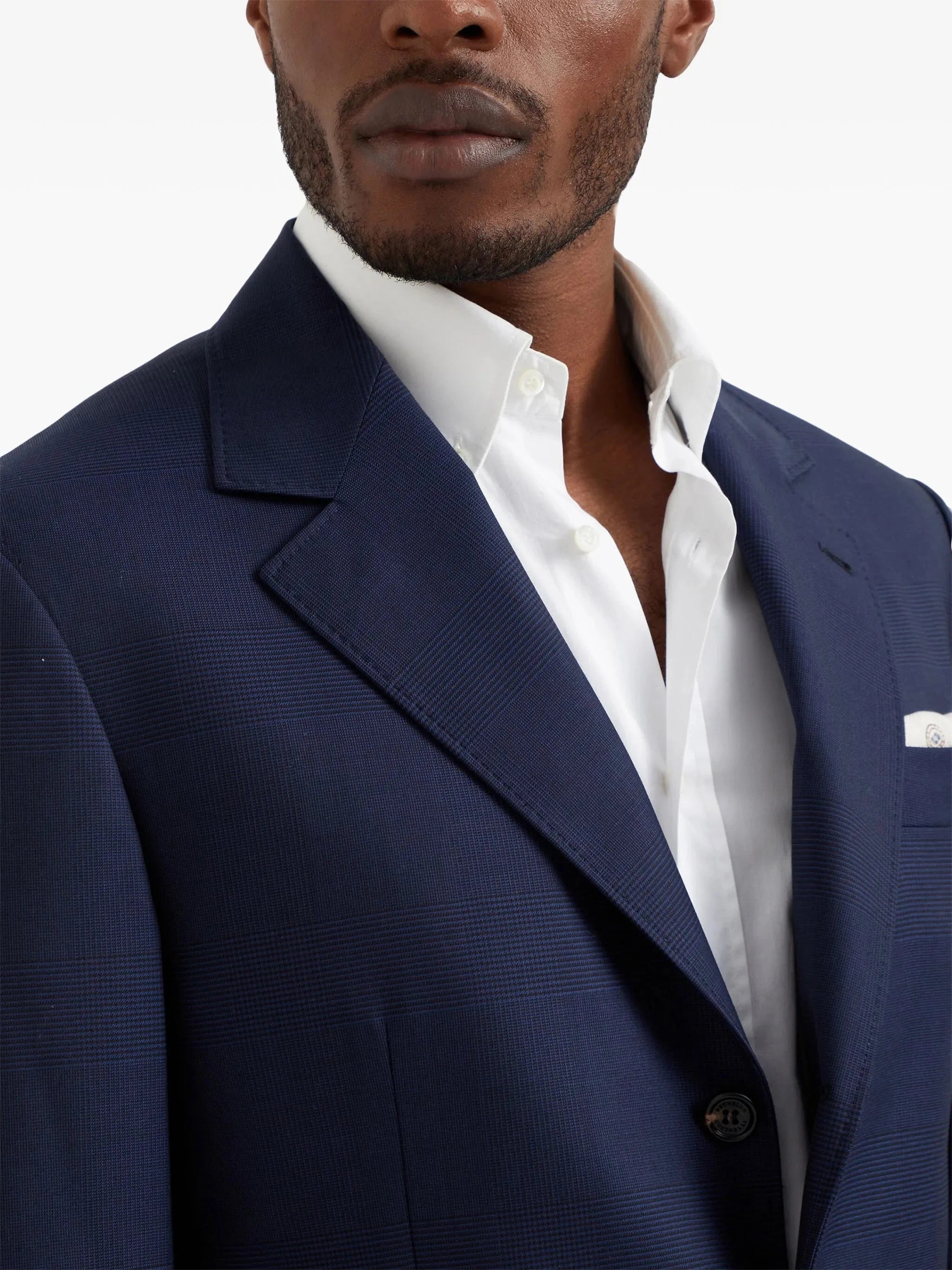 Brunello Cucinelli Super 150s Wool Prince Of Wales Blazer