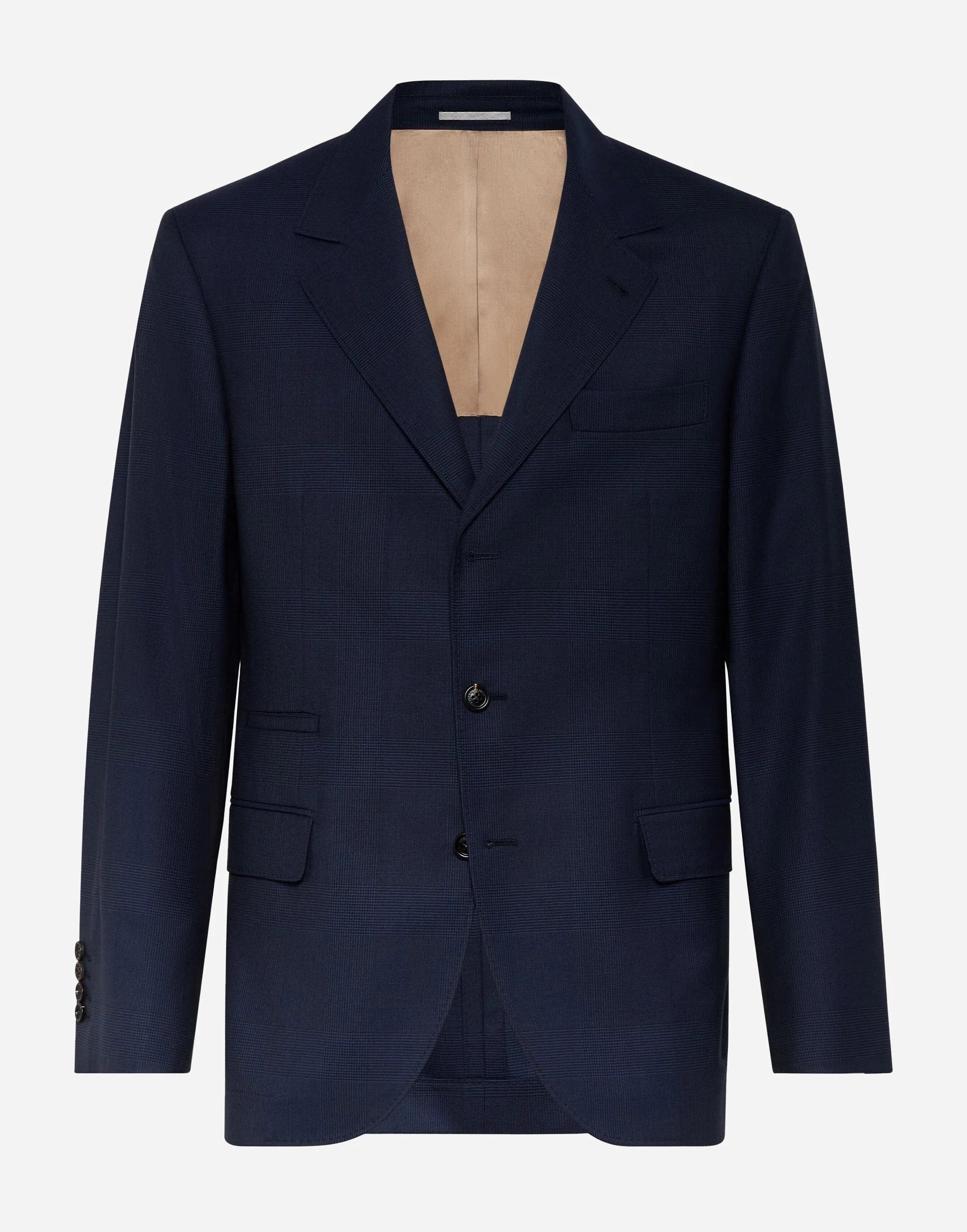 Brunello Cucinelli Super 150s Wool Prince Of Wales Blazer