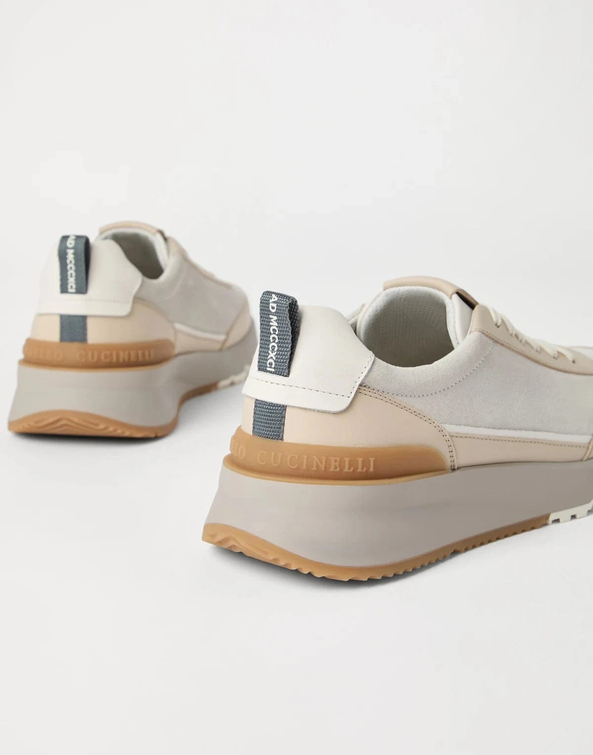 Brunello Cucinelli Washed Suede Semi-Polished Sneakers