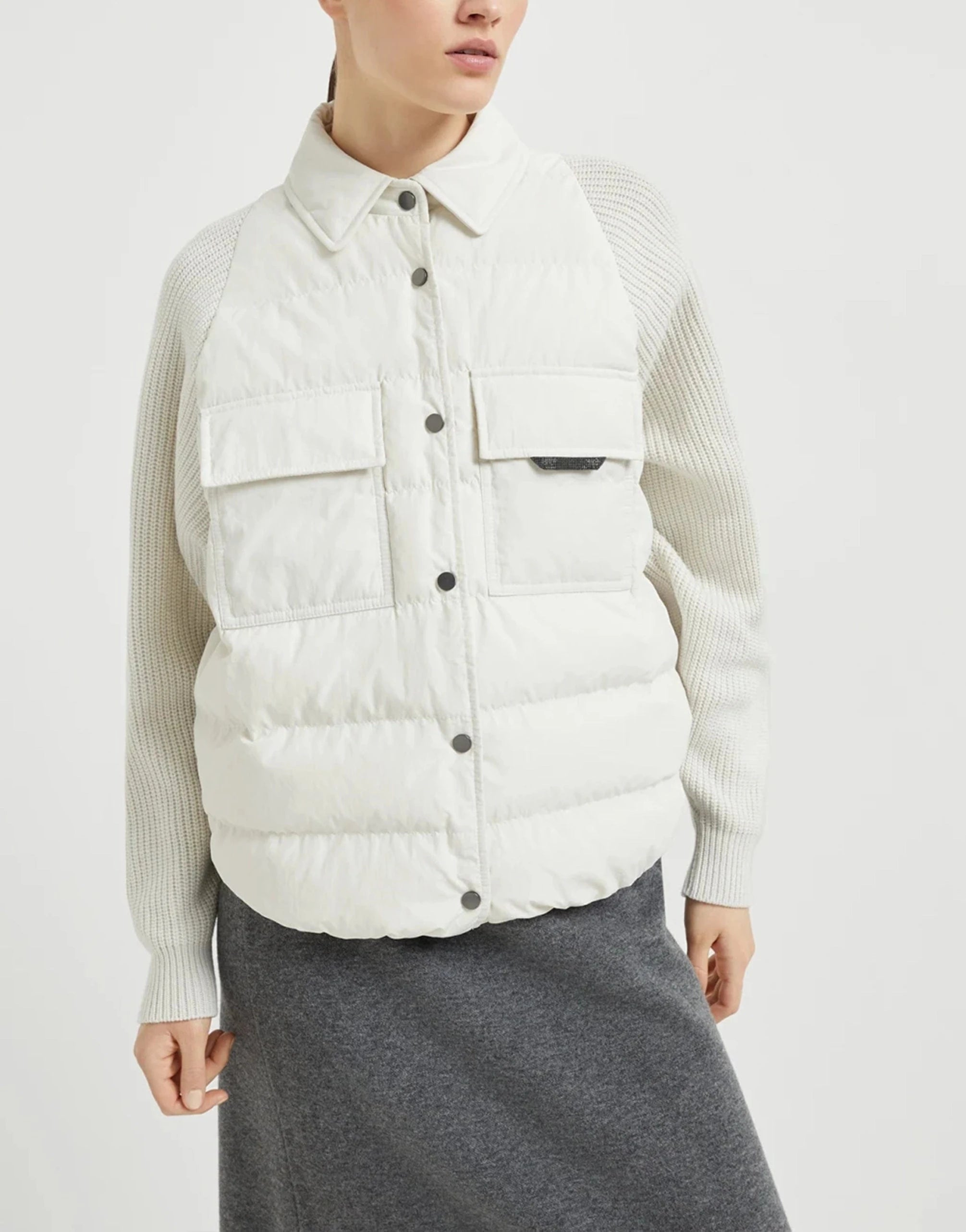 Brunello Cucinelli Water-Resistant Techno Cotton Down Jacket