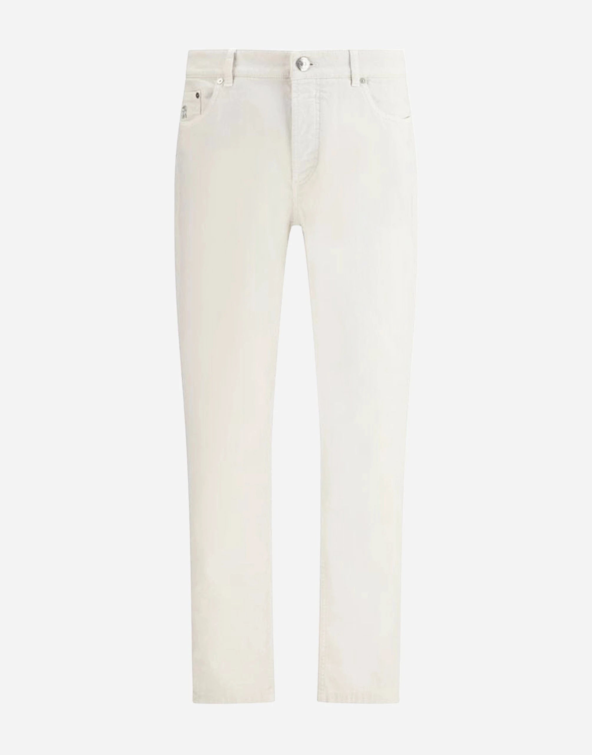 Brunello Cucinelli White Garment-Dyed Jeans