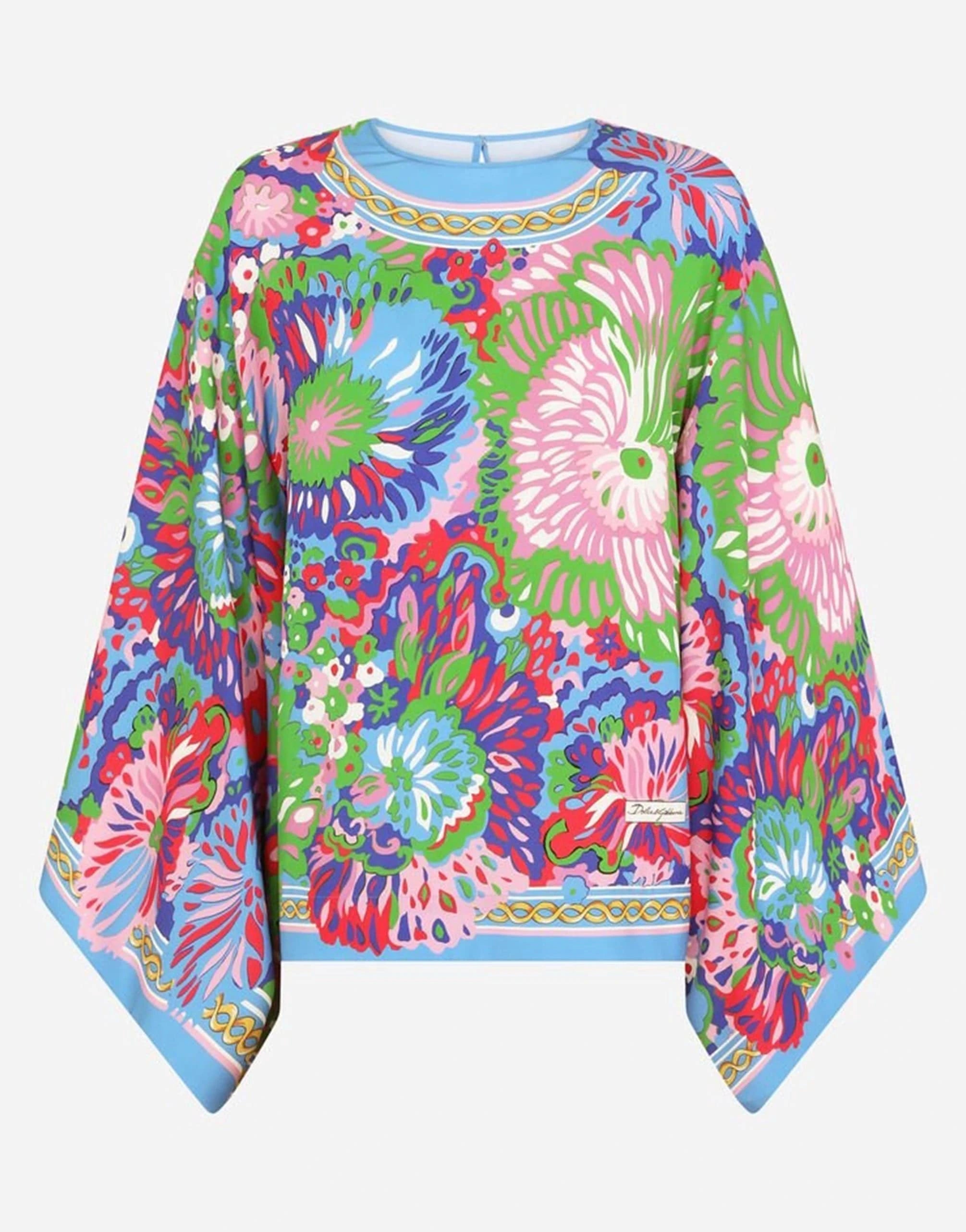 Dolce 
Gabbana 60s-Print Charmeuse Blouse