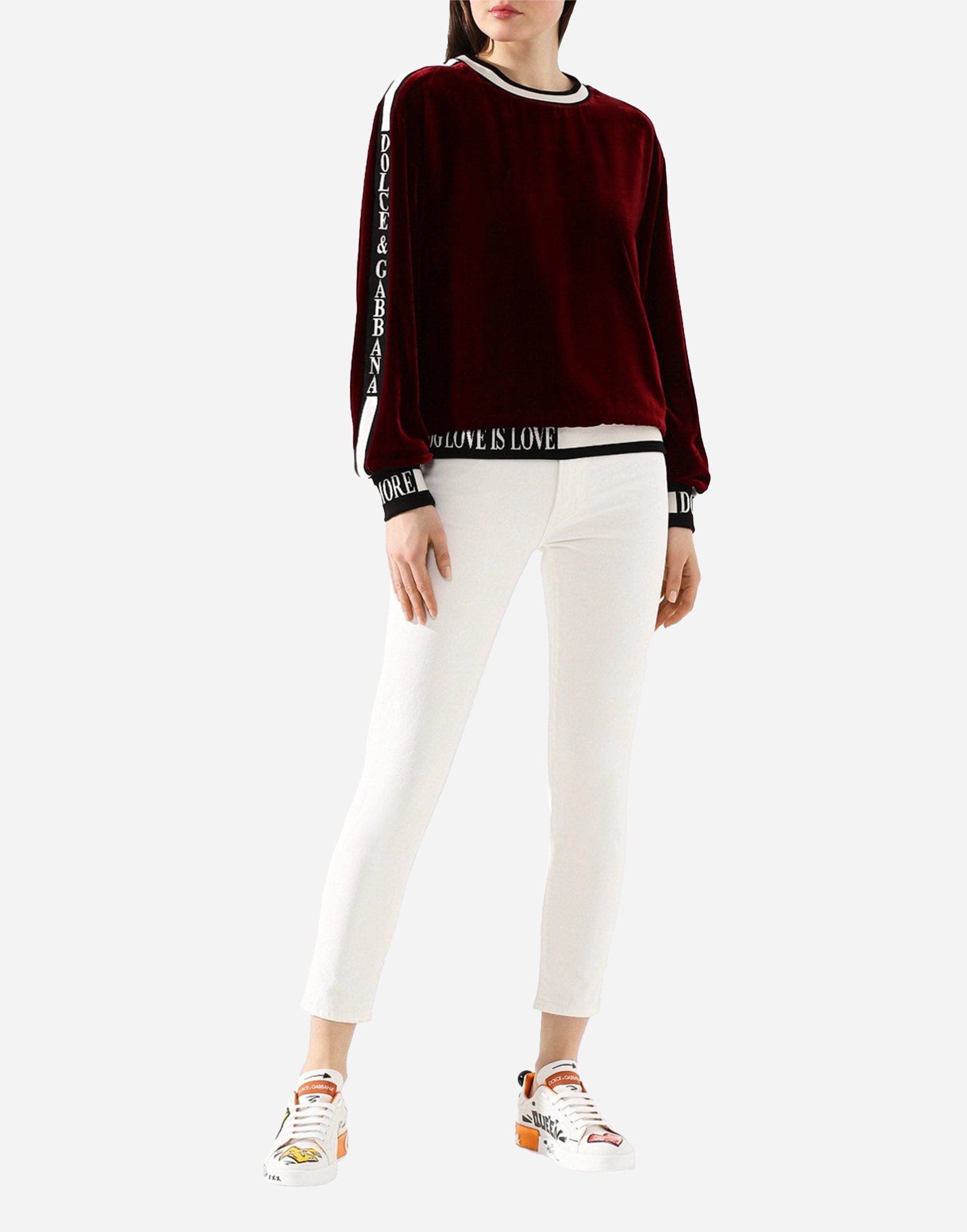 Dolce 
Gabbana Amore Velvet Sweatshirt