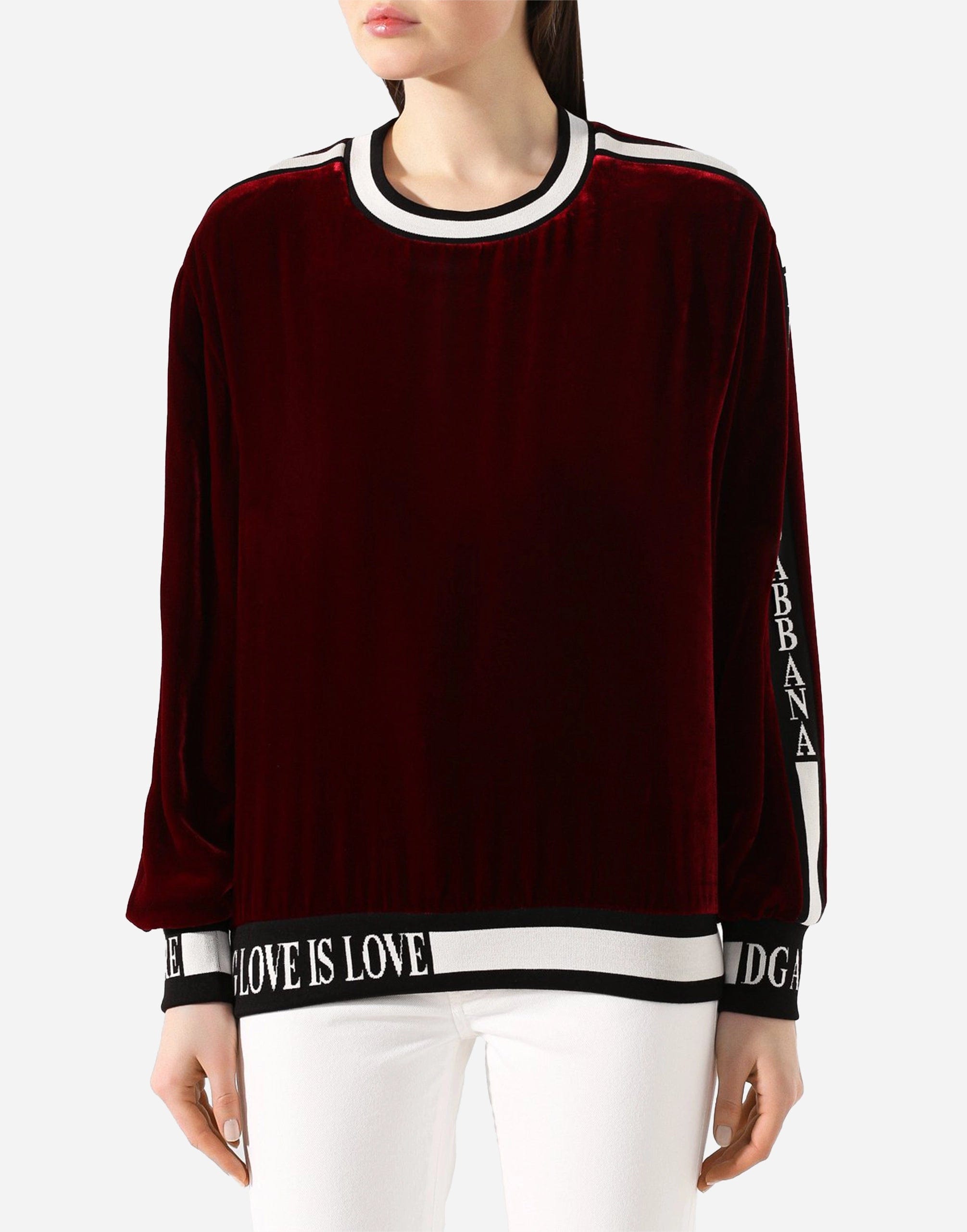 Dolce 
Gabbana Amore Velvet Sweatshirt