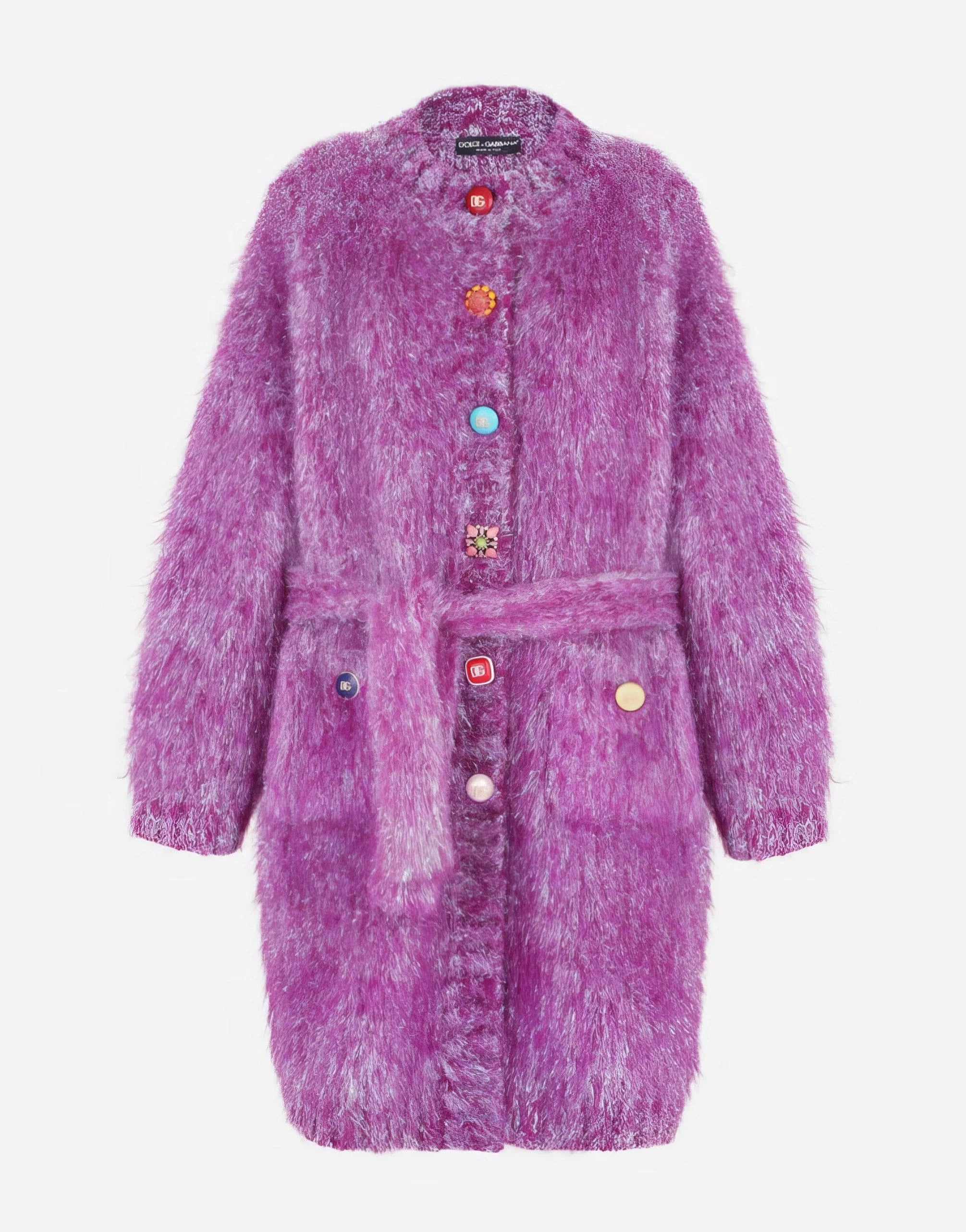 Dolce 
Gabbana Bejeweled Buttons Knit Coat