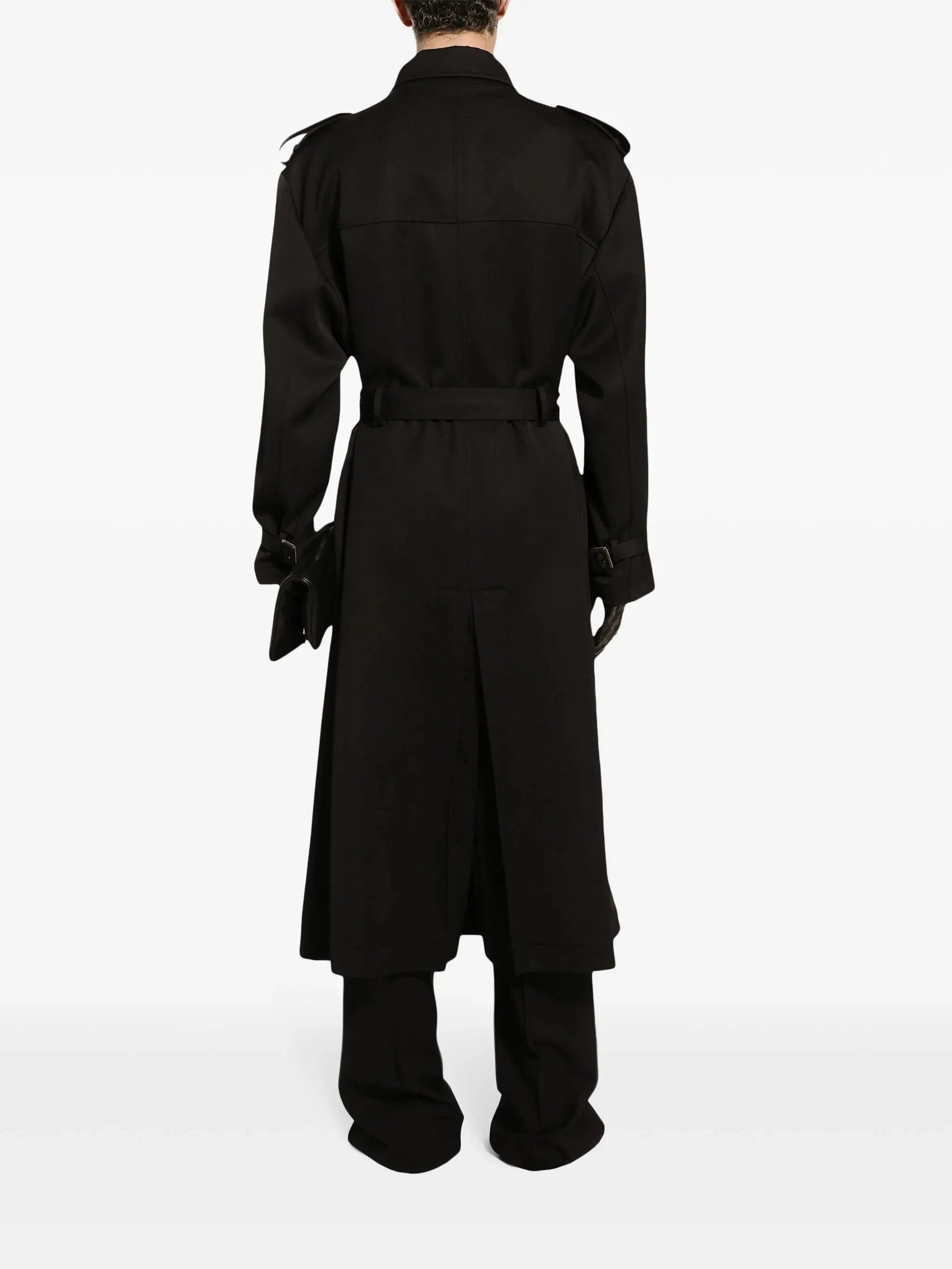 Dolce 
Gabbana Black Double-Breasted Wool Coat